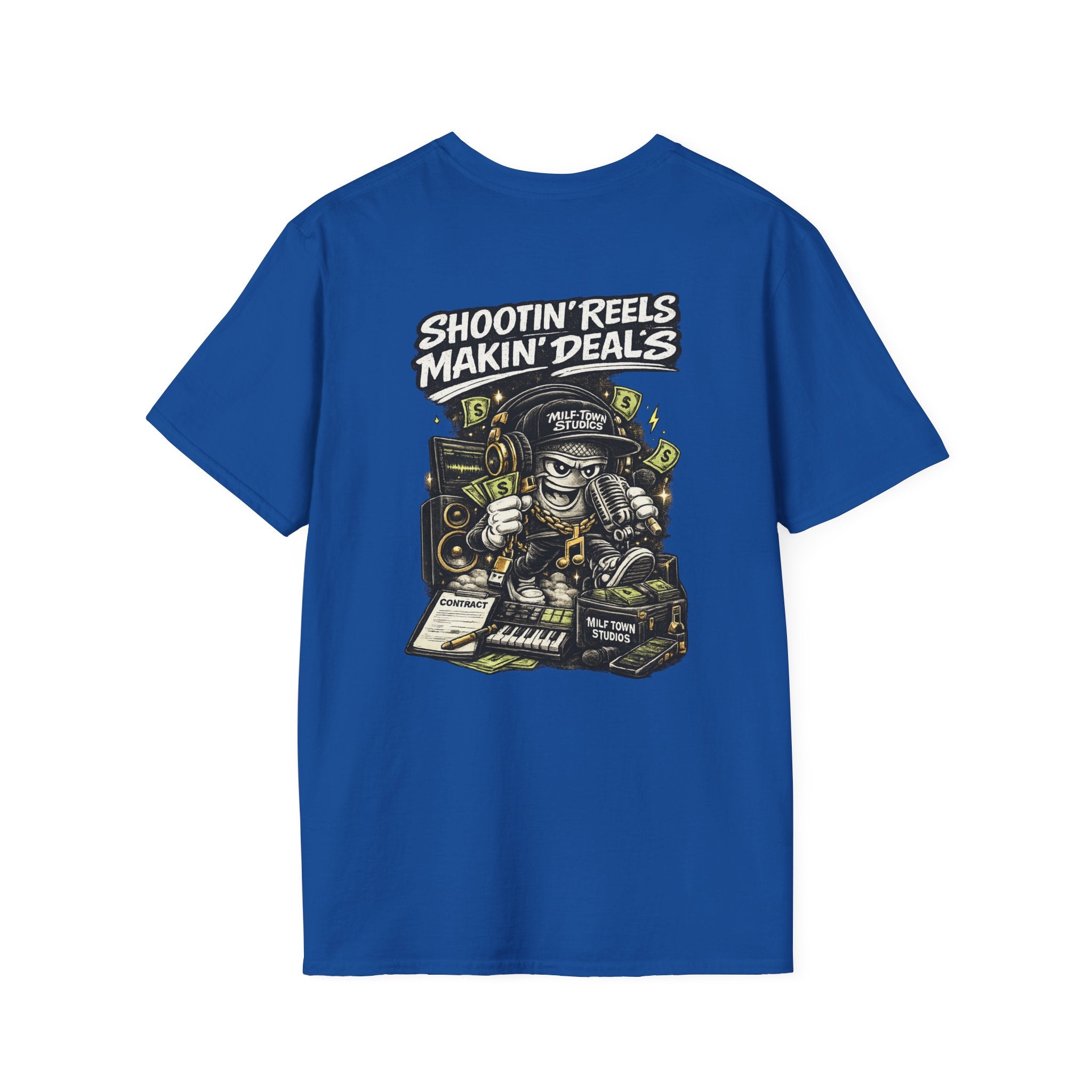 MILF-TOWN STUDIOS Creator Hustle Streetwear Shirt - “Shootin’ Reels Makin’ Deals” Graphic Tee