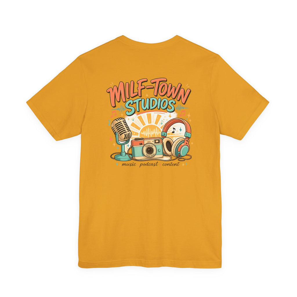MILF-TOWN STUDIOS Retro Creator Tee – Podcast, Music & Content Creator Graphic Shirt