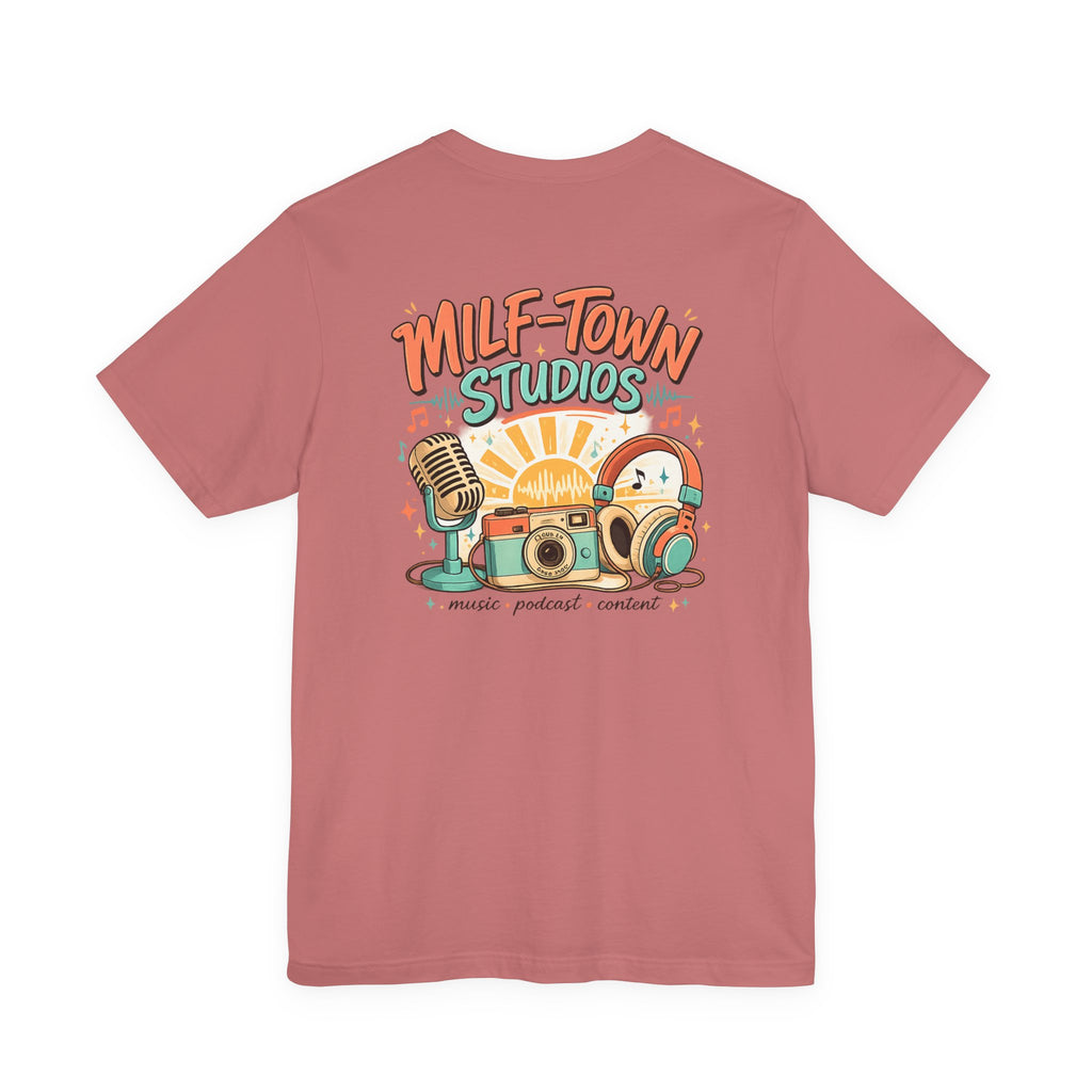 MILF-TOWN STUDIOS Retro Creator Tee – Podcast, Music & Content Creator Graphic Shirt