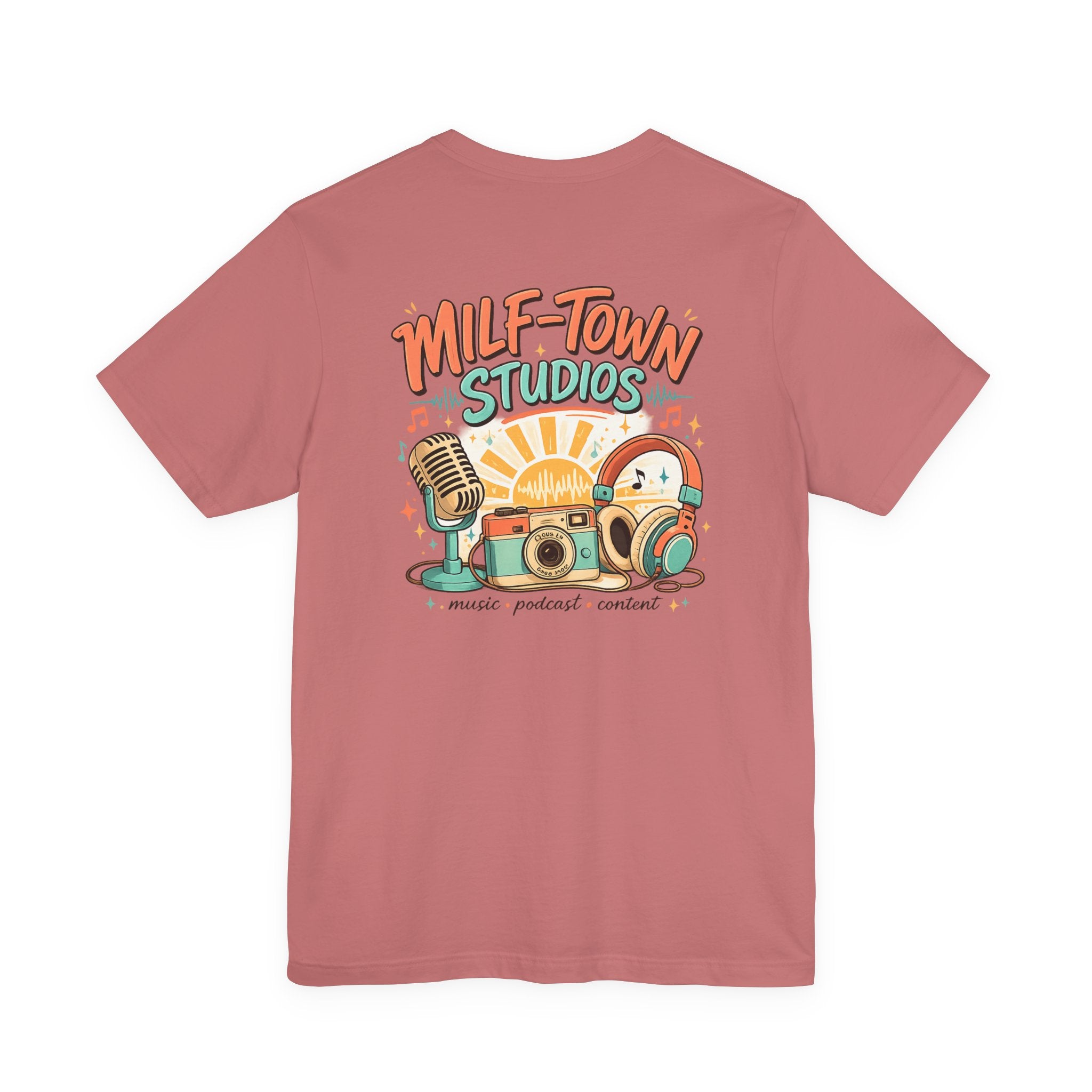MILF-TOWN STUDIOS Retro Creator Tee – Podcast, Music & Content Creator Graphic Shirt