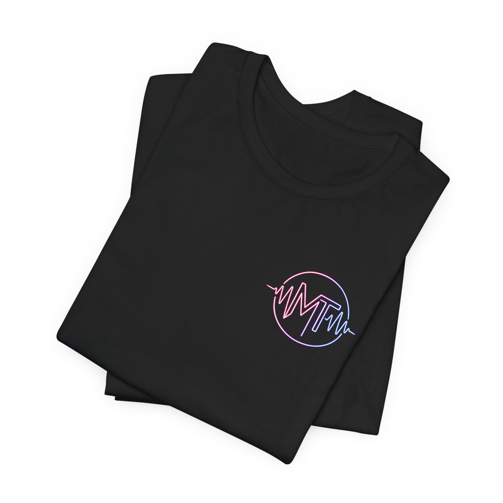 MILF-TOWN STUDIOS Neon Audio Wave Tee – Podcast & Creative Content Streetwear Shirt