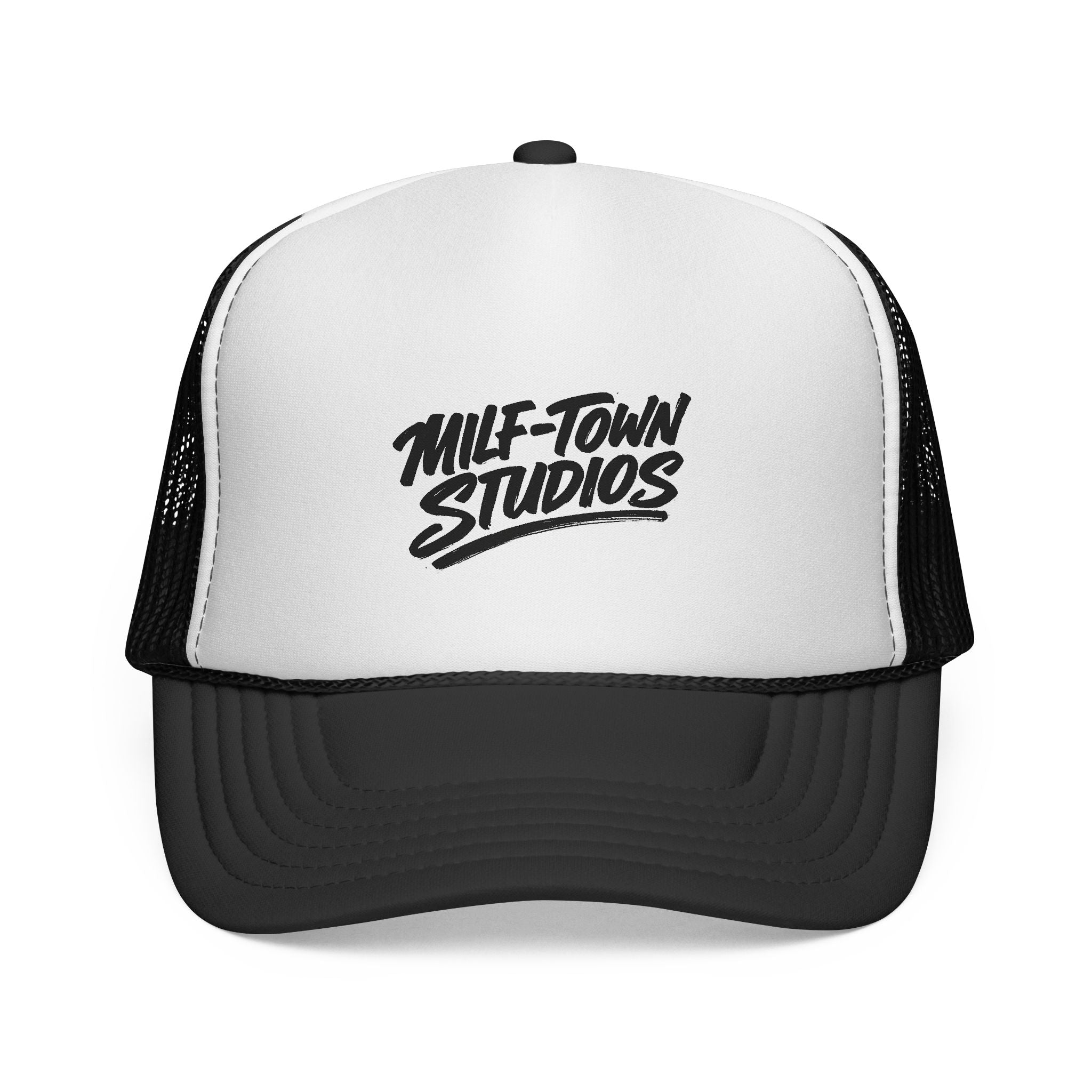 MILF-TOWN STUDIOS Retro Trucker Hat – Creator Streetwear Podcast Snapback Cap