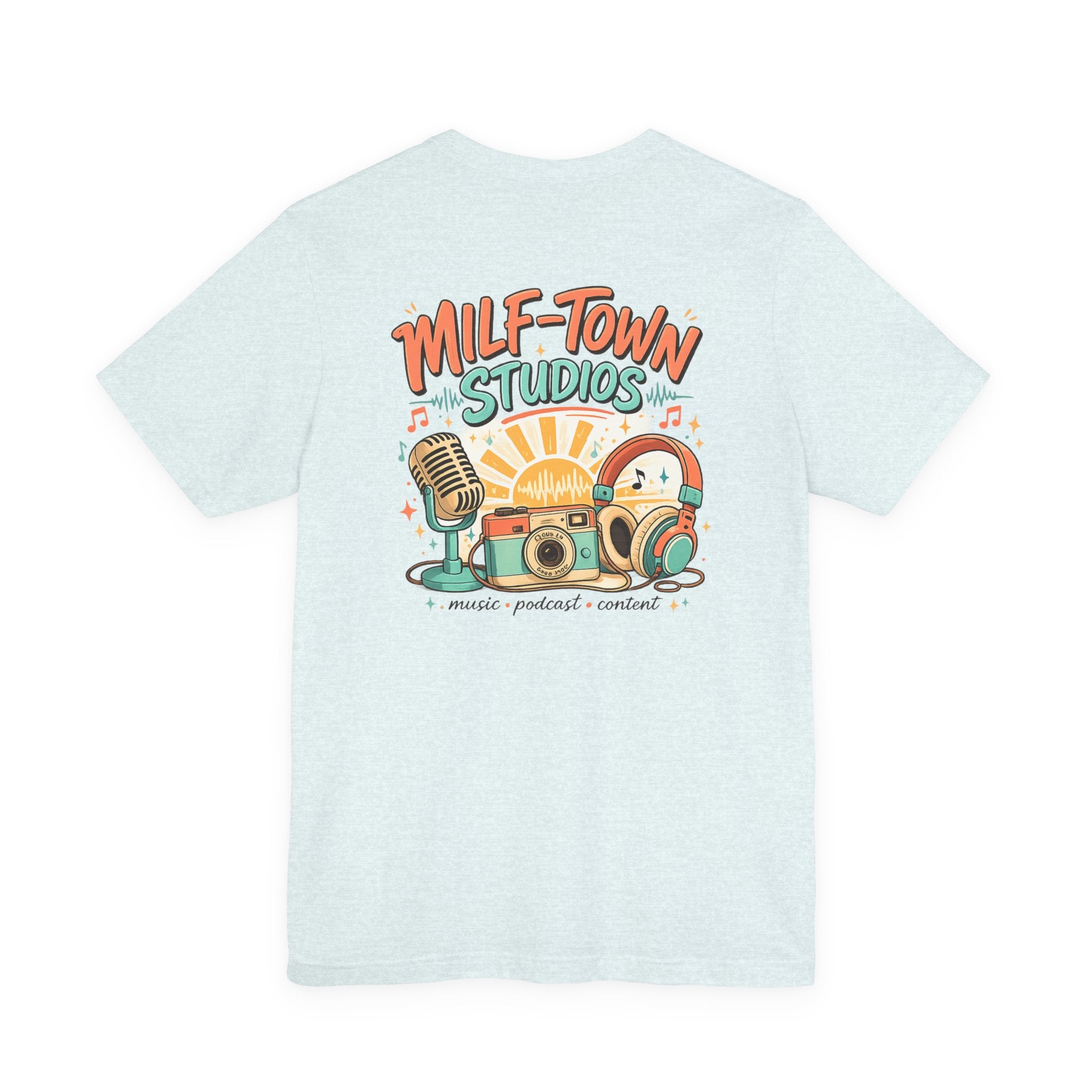 MILF-TOWN STUDIOS Retro Creator Tee – Podcast, Music & Content Creator Graphic Shirt