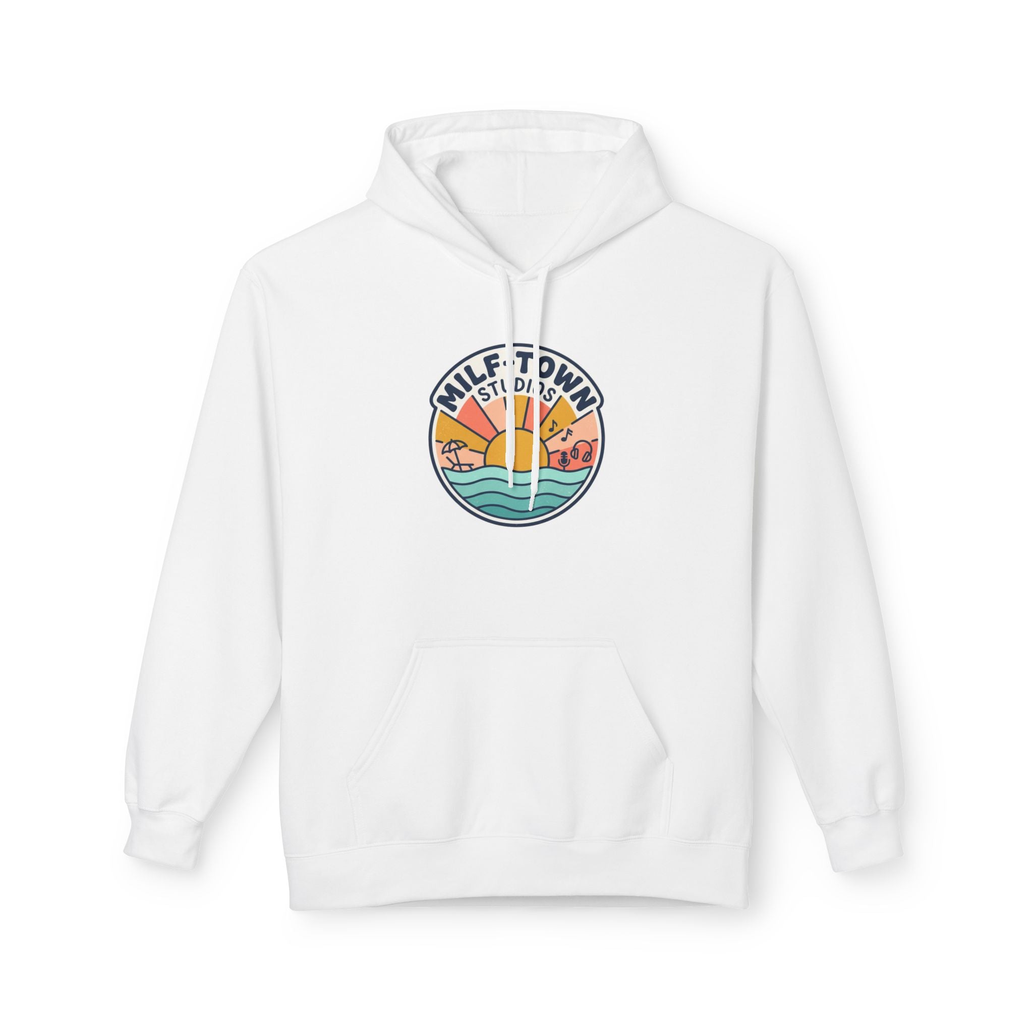 MILF-TOWN STUDIOS Coastal Sunset Hoodie – Retro Creator Lifestyle Pullover
