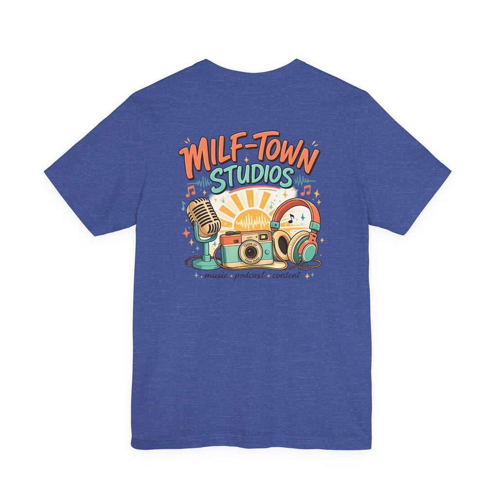 MILF-TOWN STUDIOS Retro Creator Tee – Podcast, Music & Content Creator Graphic Shirt