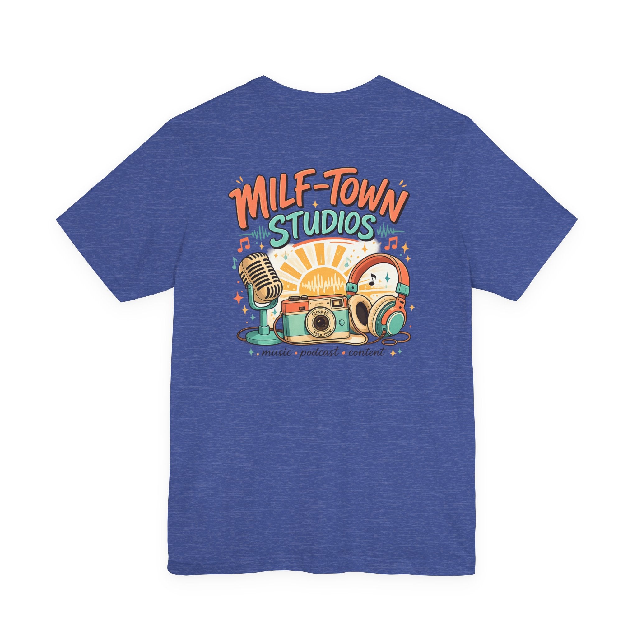 MILF-TOWN STUDIOS Retro Creator Tee – Podcast, Music & Content Creator Graphic Shirt