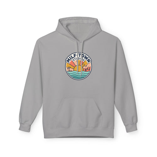 MILF-TOWN STUDIOS Coastal Sunset Hoodie – Retro Creator Lifestyle Pullover