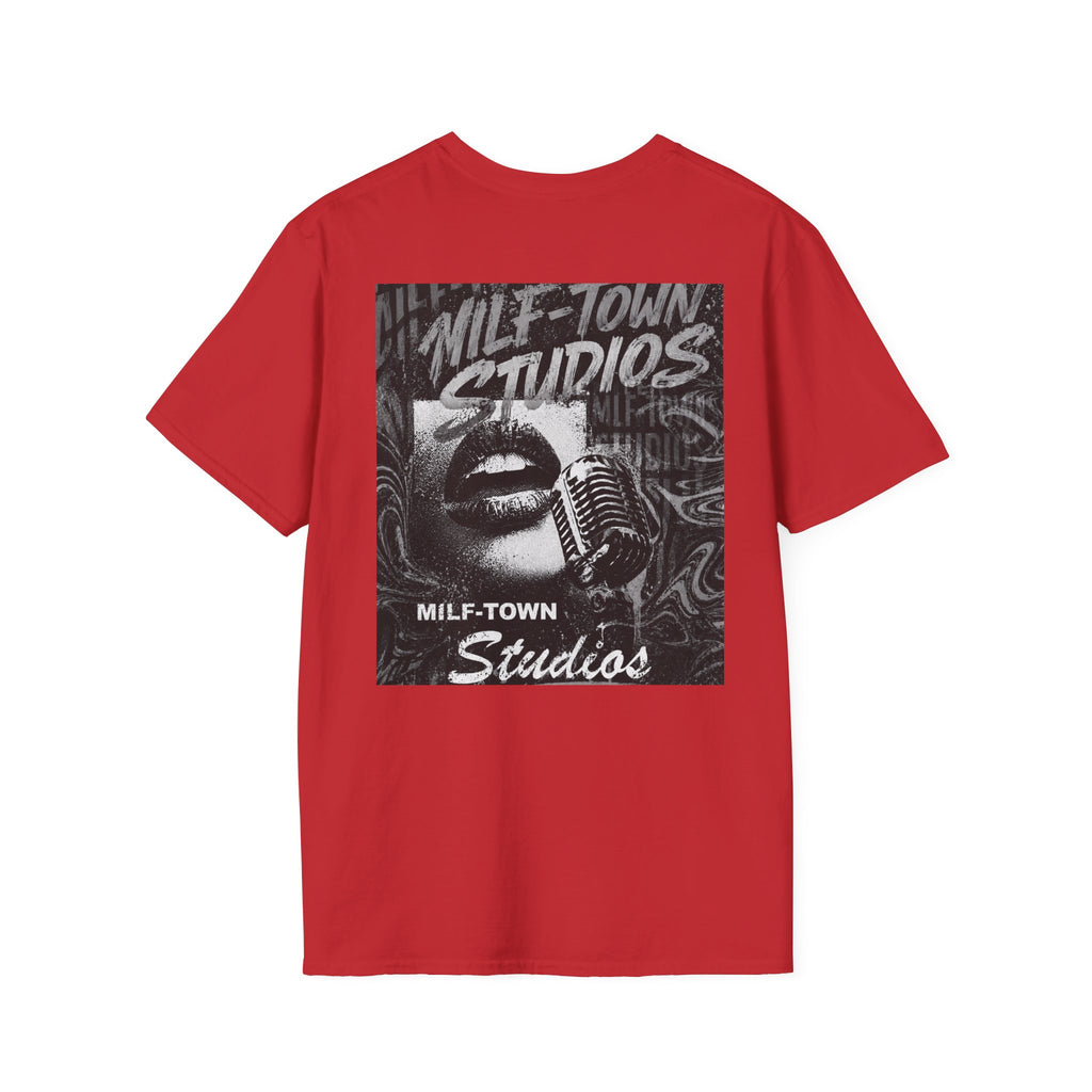 MILF-TOWN STUDIOS Vintage Mic Graphic Tee – Retro Audio, Podcast & Creator Streetwear Shirt