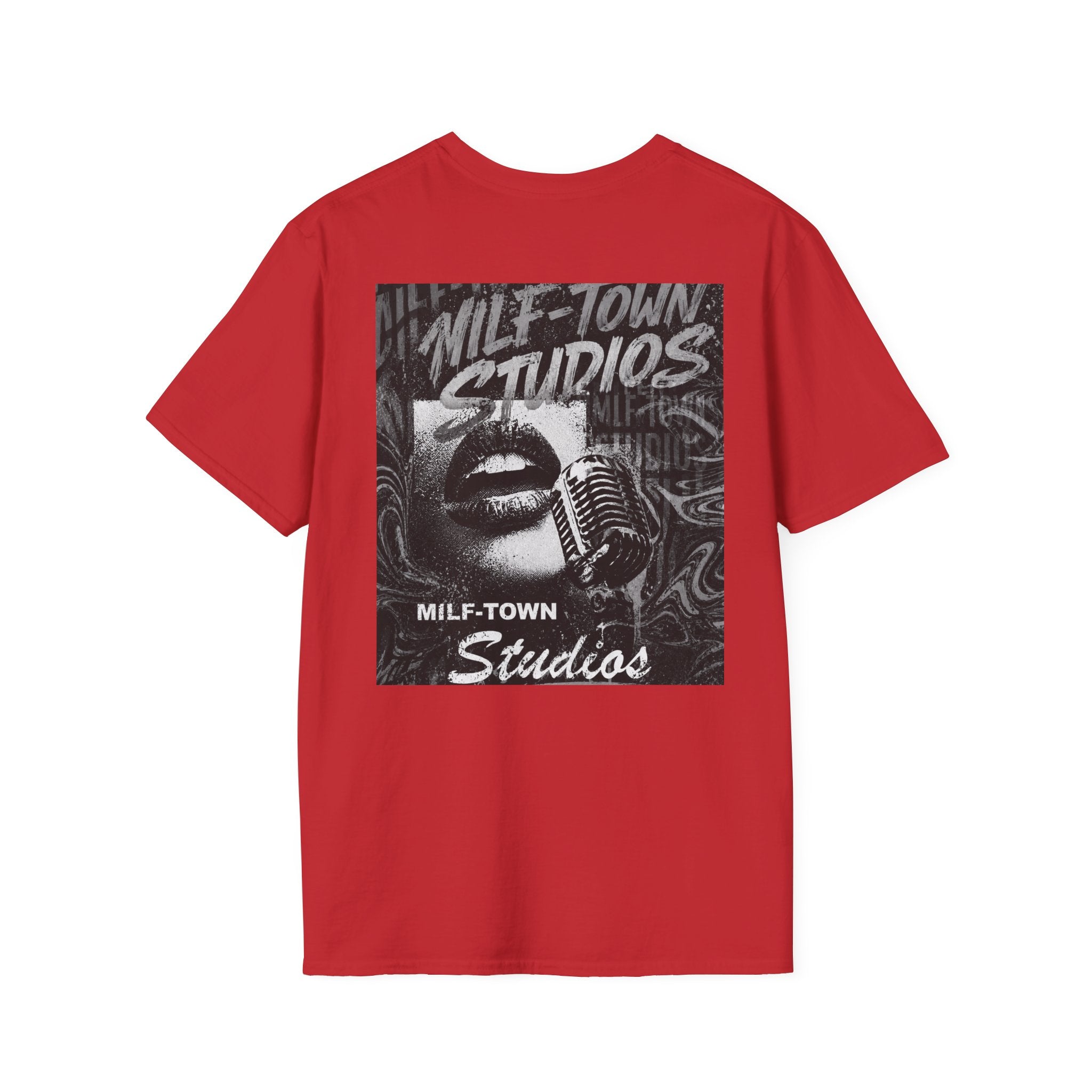 MILF-TOWN STUDIOS Vintage Mic Graphic Tee – Retro Audio, Podcast & Creator Streetwear Shirt
