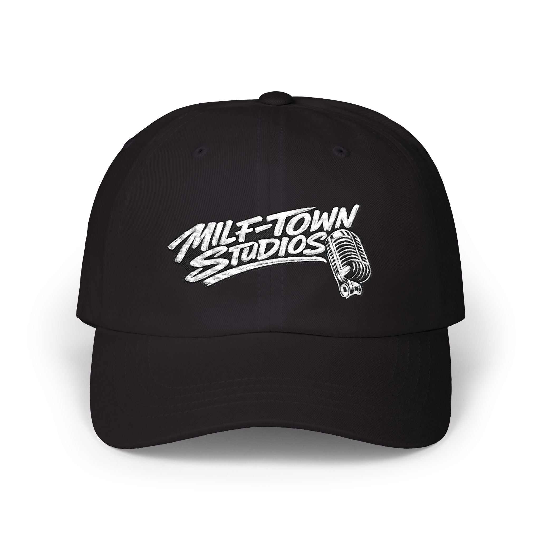 MILF-TOWN STUDIOS Vintage Mic Hat – Creator Podcast Streetwear Cap