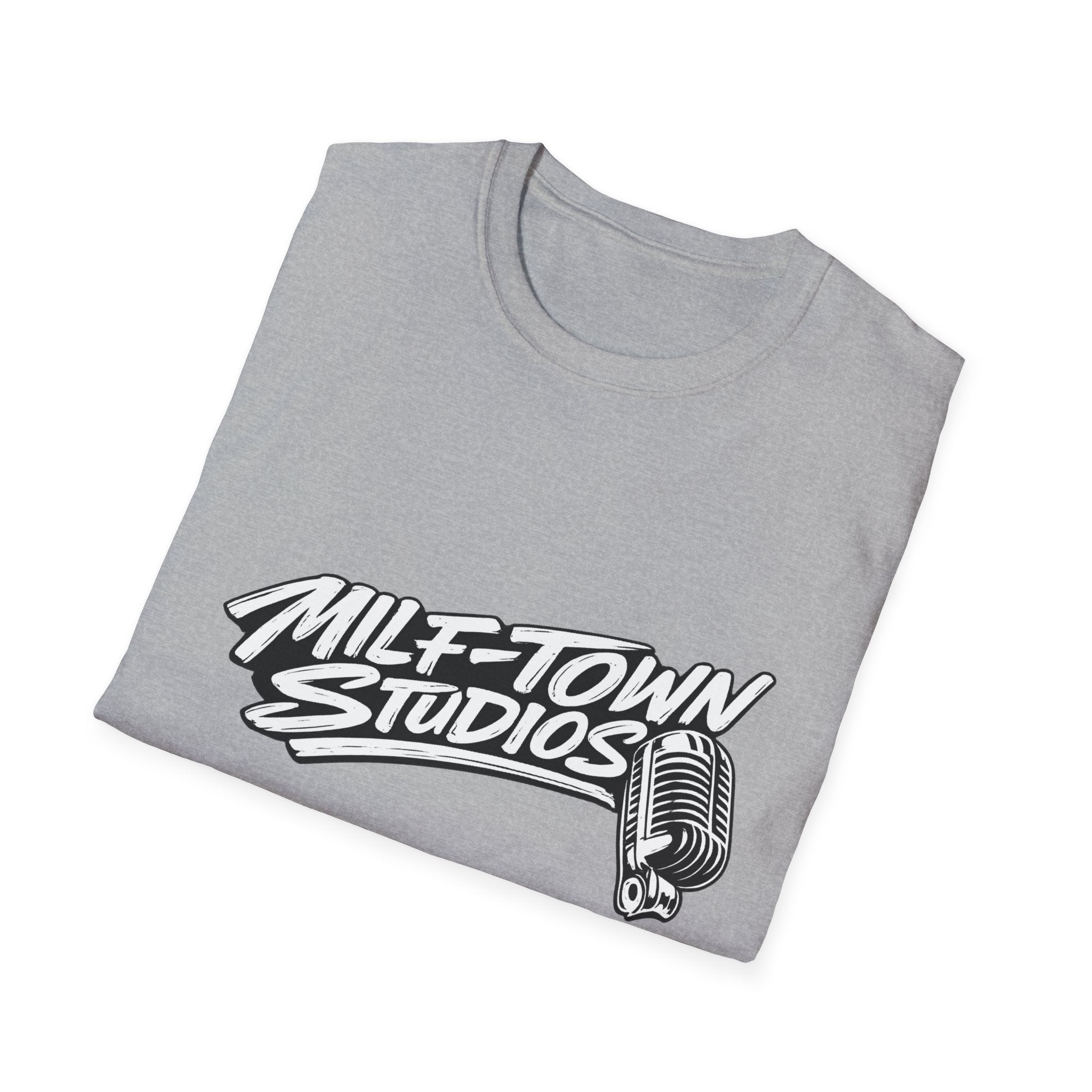 MILF-TOWN STUDIOS Vintage Mic Graphic Tee – Retro Audio, Podcast & Creator Streetwear Shirt