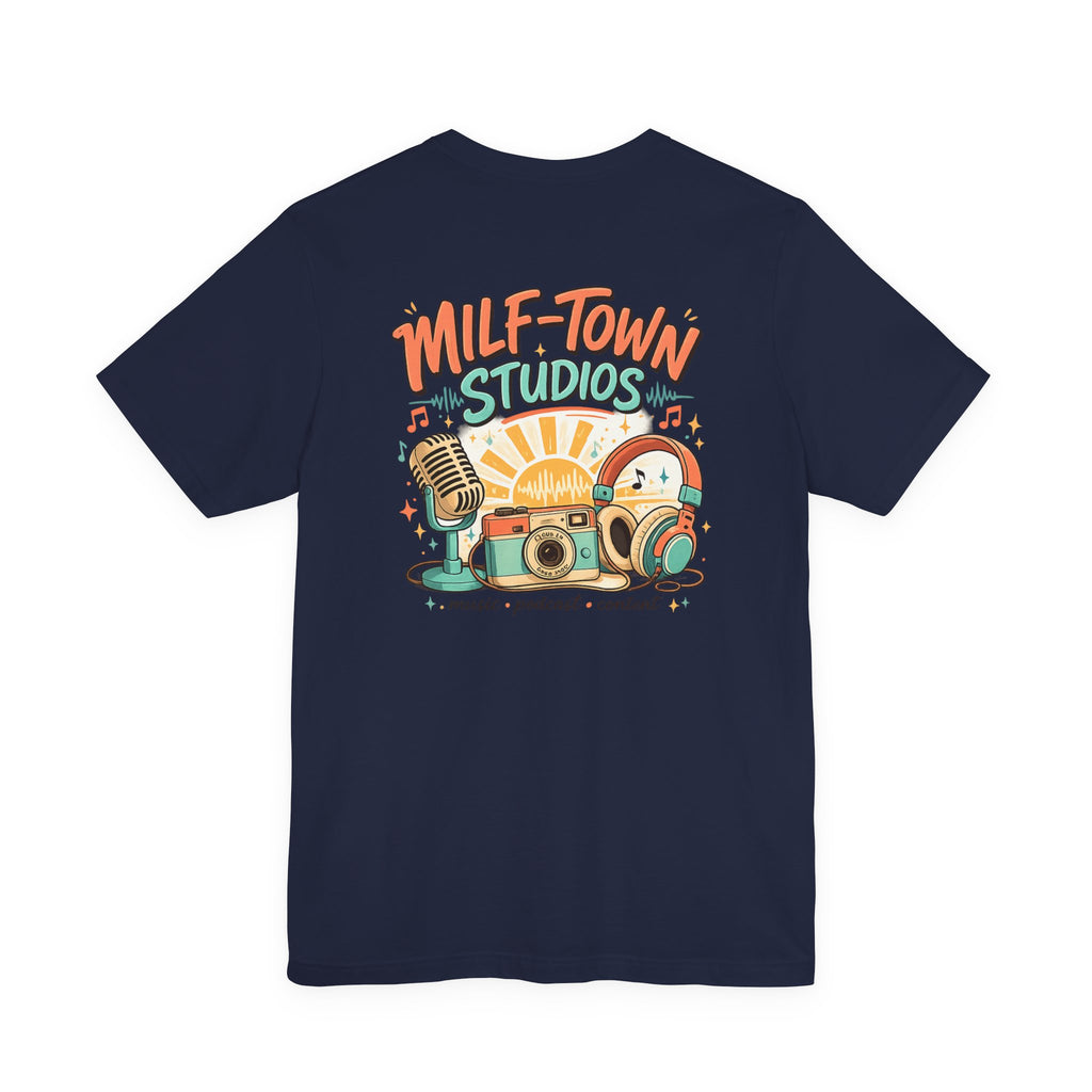 MILF-TOWN STUDIOS Retro Creator Tee – Podcast, Music & Content Creator Graphic Shirt