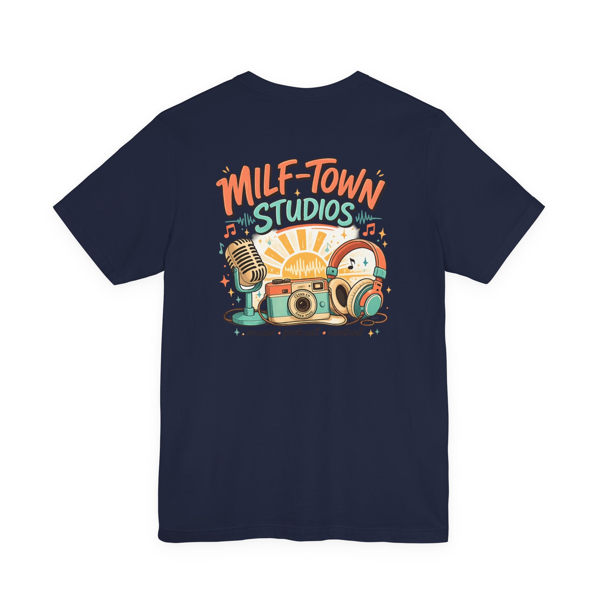 MILF-TOWN STUDIOS Retro Creator Tee – Podcast, Music & Content Creator Graphic Shirt