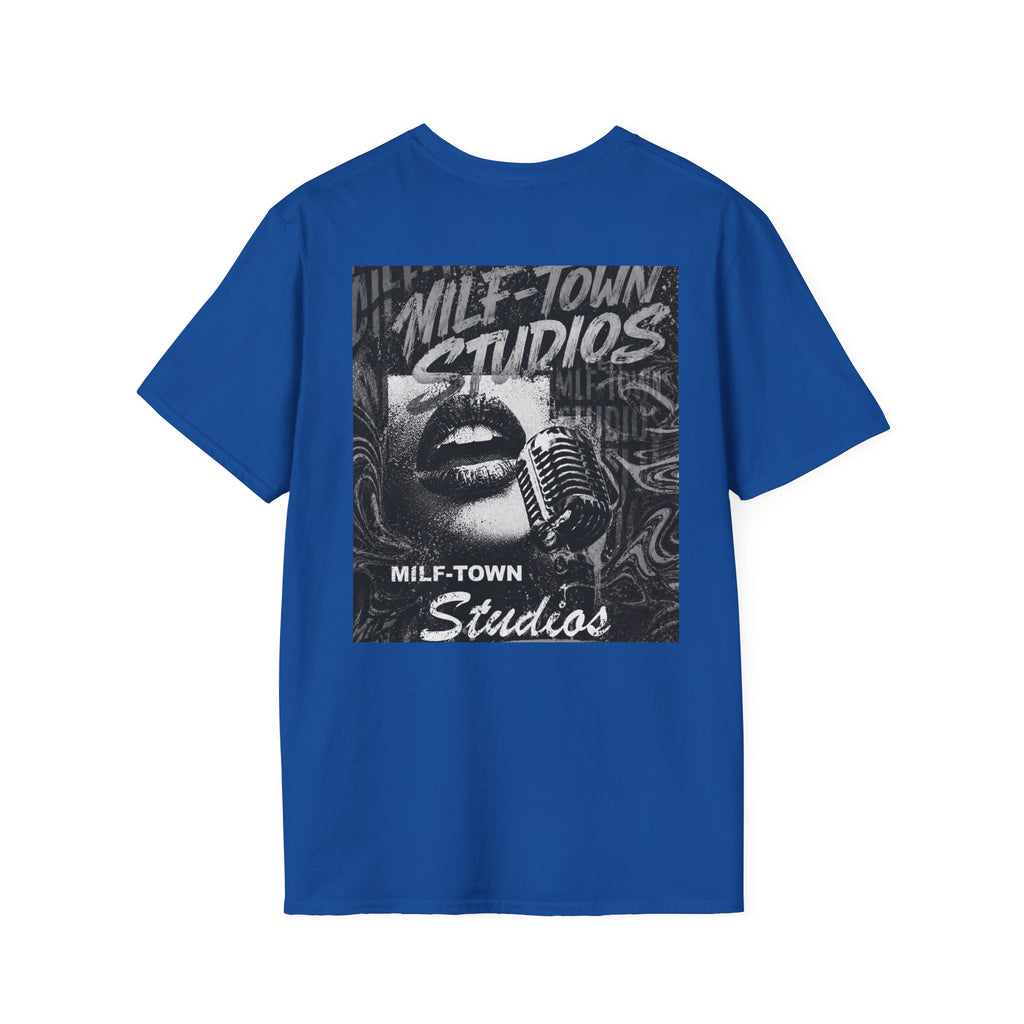 MILF-TOWN STUDIOS Vintage Mic Graphic Tee – Retro Audio, Podcast & Creator Streetwear Shirt