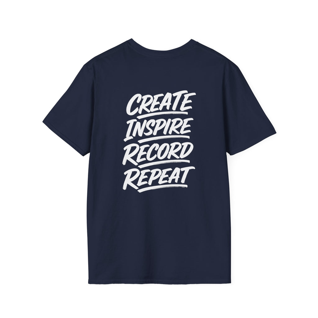 MILF-TOWN STUDIOS Creator Mindset Tee – “Create Inspire Record Repeat” Streetwear Shirt