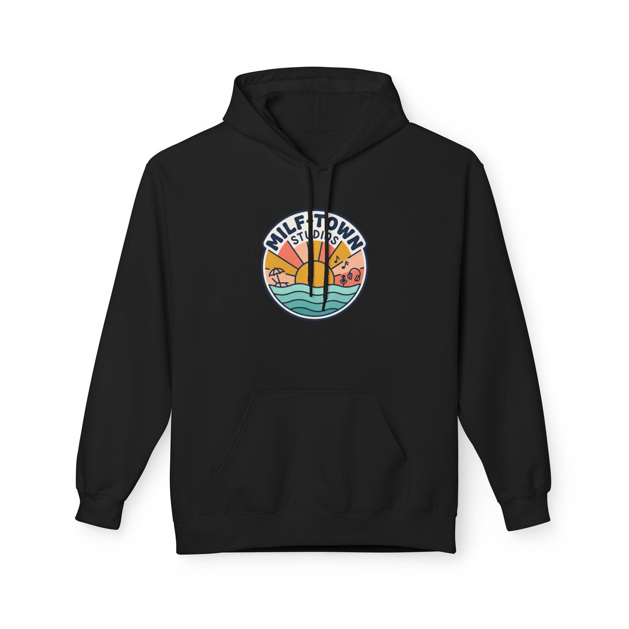 MILF-TOWN STUDIOS Coastal Sunset Hoodie – Retro Creator Lifestyle Pullover