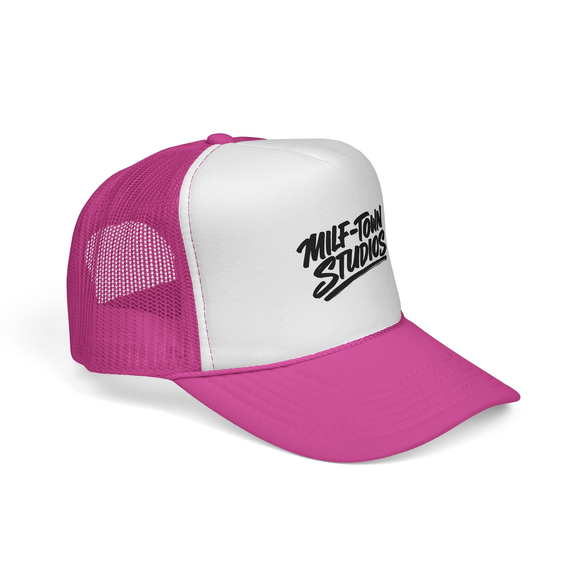 MILF-TOWN STUDIOS Retro Trucker Hat – Creator Streetwear Podcast Snapback Cap