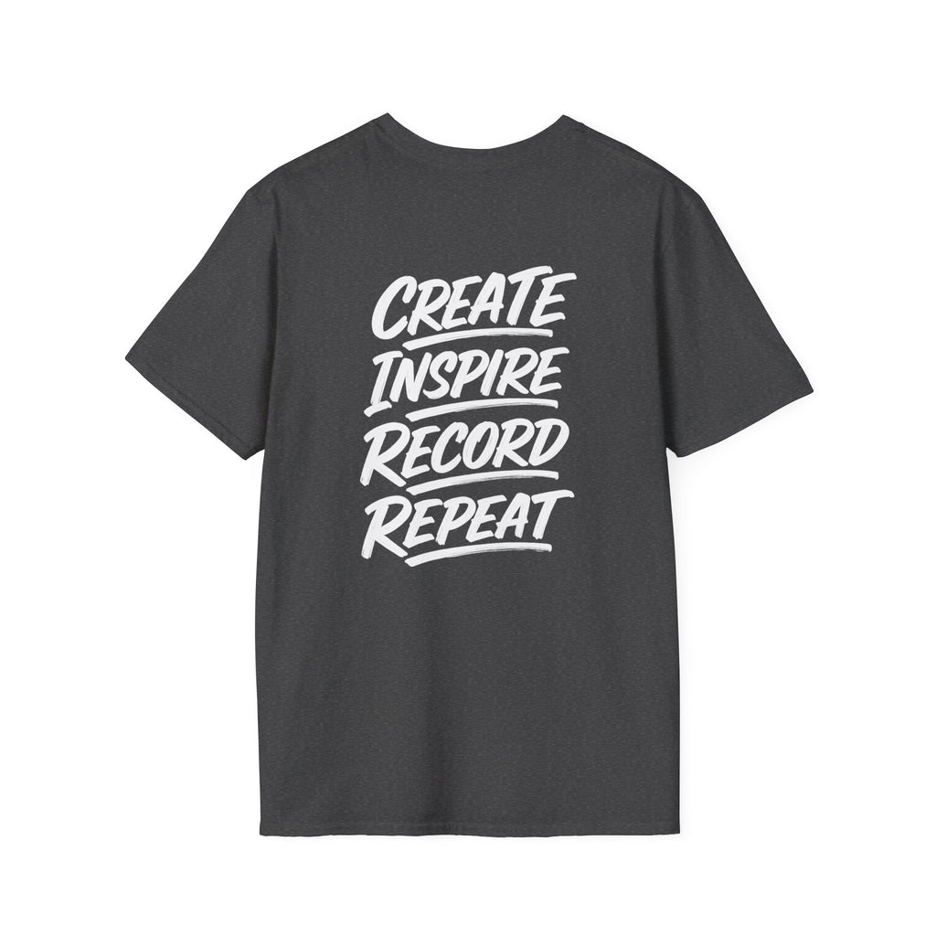 MILF-TOWN STUDIOS Creator Mindset Tee – “Create Inspire Record Repeat” Streetwear Shirt