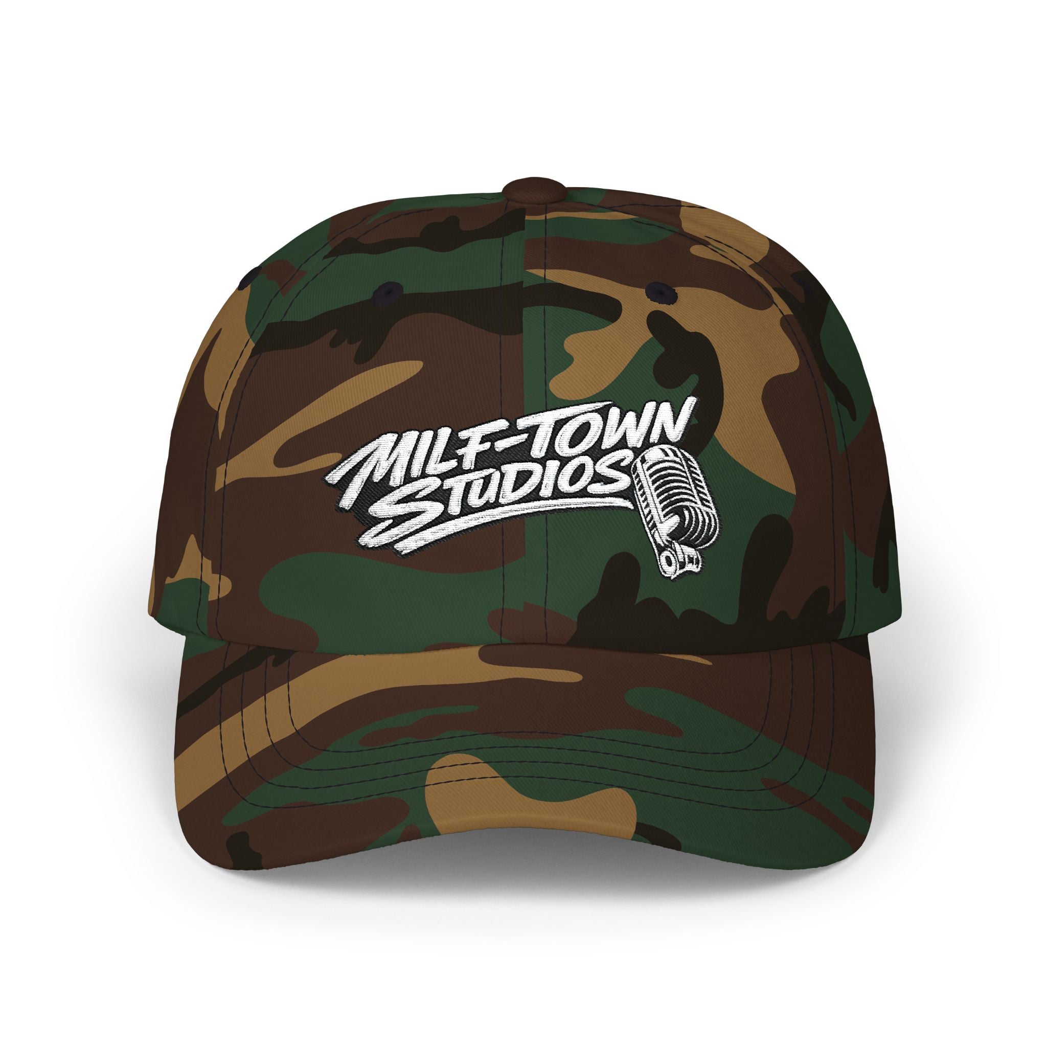 MILF-TOWN STUDIOS Vintage Mic Hat – Creator Podcast Streetwear Cap