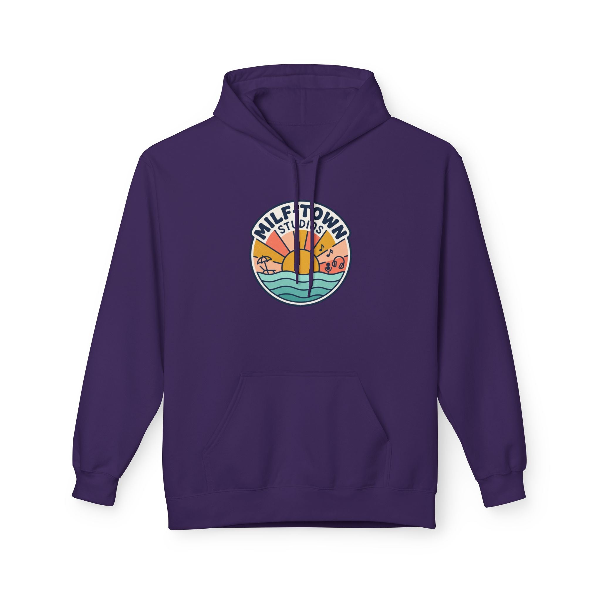 MILF-TOWN STUDIOS Coastal Sunset Hoodie – Retro Creator Lifestyle Pullover