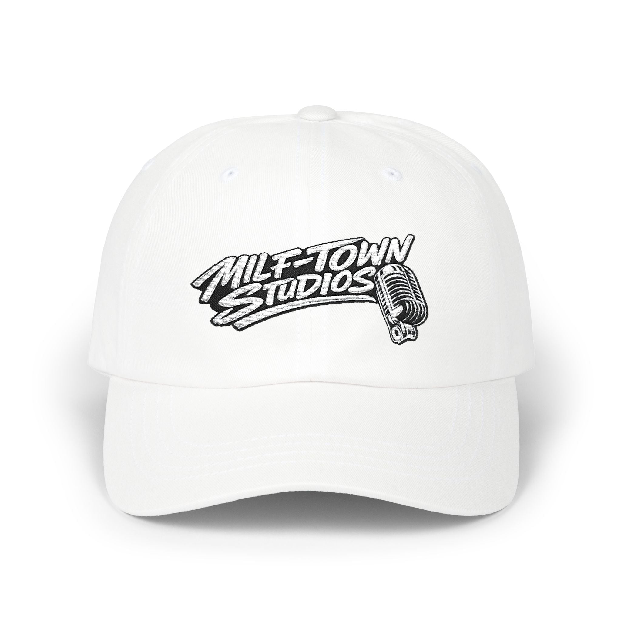 MILF-TOWN STUDIOS Vintage Mic Hat – Creator Podcast Streetwear Cap