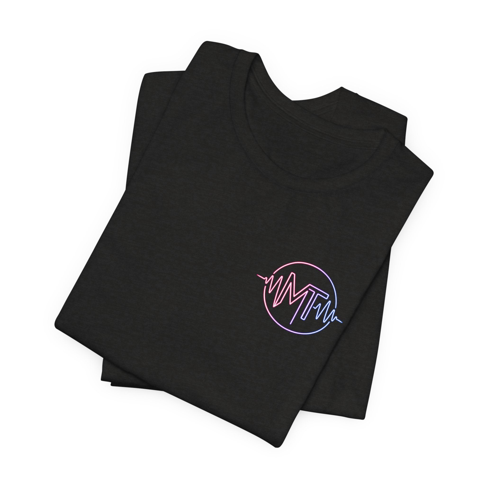 MILF-TOWN STUDIOS Neon Audio Wave Tee – Podcast & Creative Content Streetwear Shirt