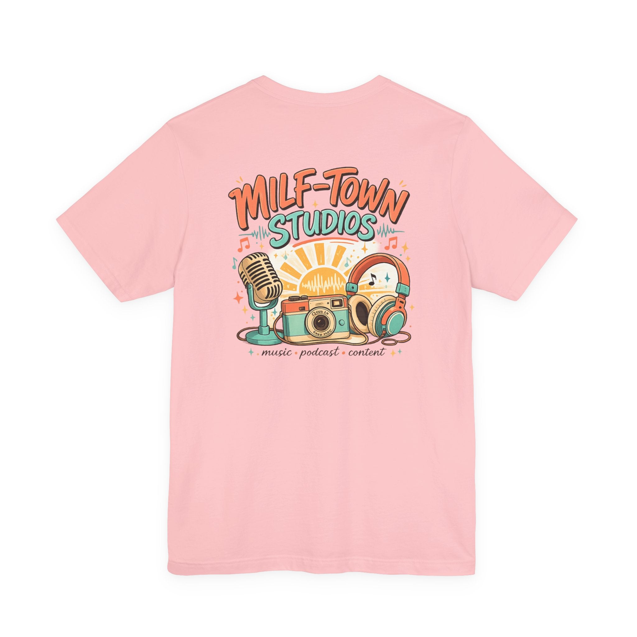 MILF-TOWN STUDIOS Retro Creator Tee – Podcast, Music & Content Creator Graphic Shirt