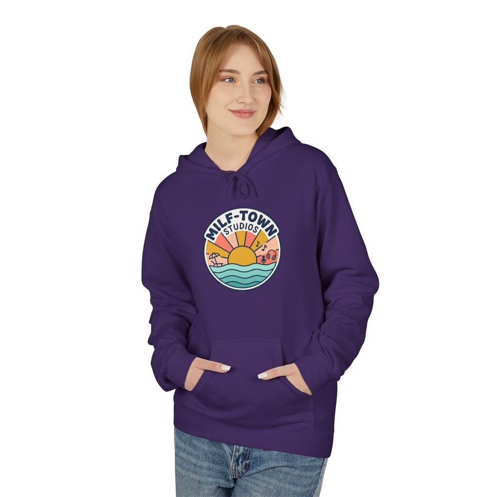 MILF-TOWN STUDIOS Coastal Sunset Hoodie – Retro Creator Lifestyle Pullover