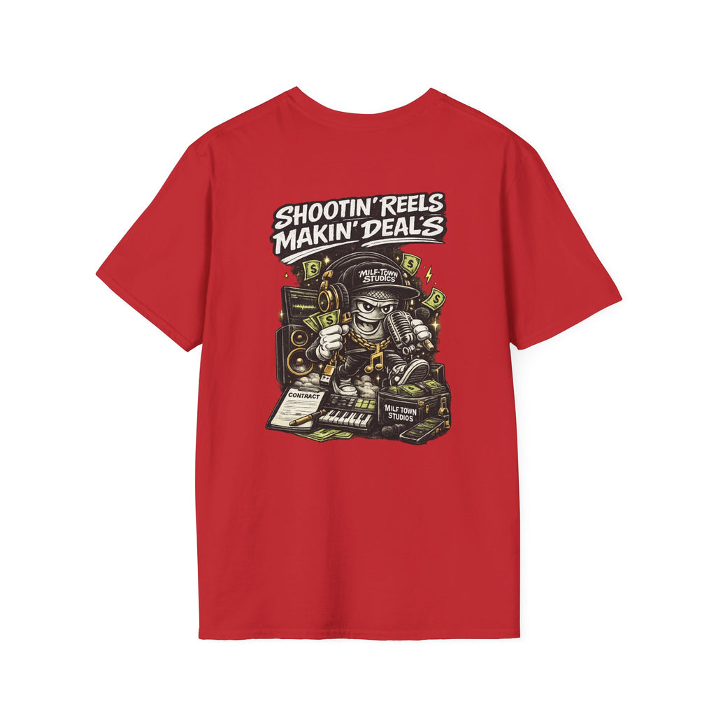 MILF-TOWN STUDIOS Creator Hustle Streetwear Shirt - “Shootin’ Reels Makin’ Deals” Graphic Tee