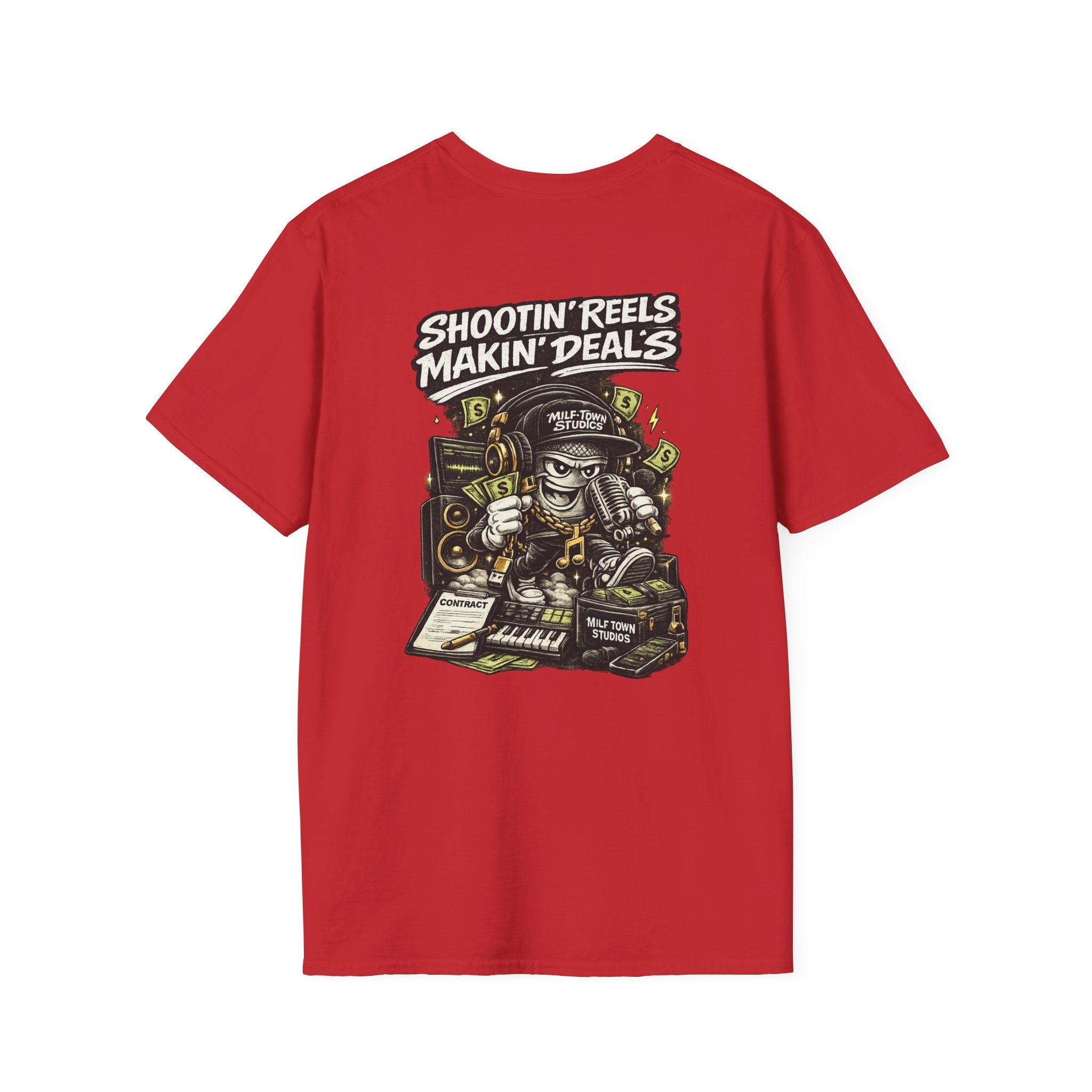 MILF-TOWN STUDIOS Creator Hustle Streetwear Shirt - “Shootin’ Reels Makin’ Deals” Graphic Tee