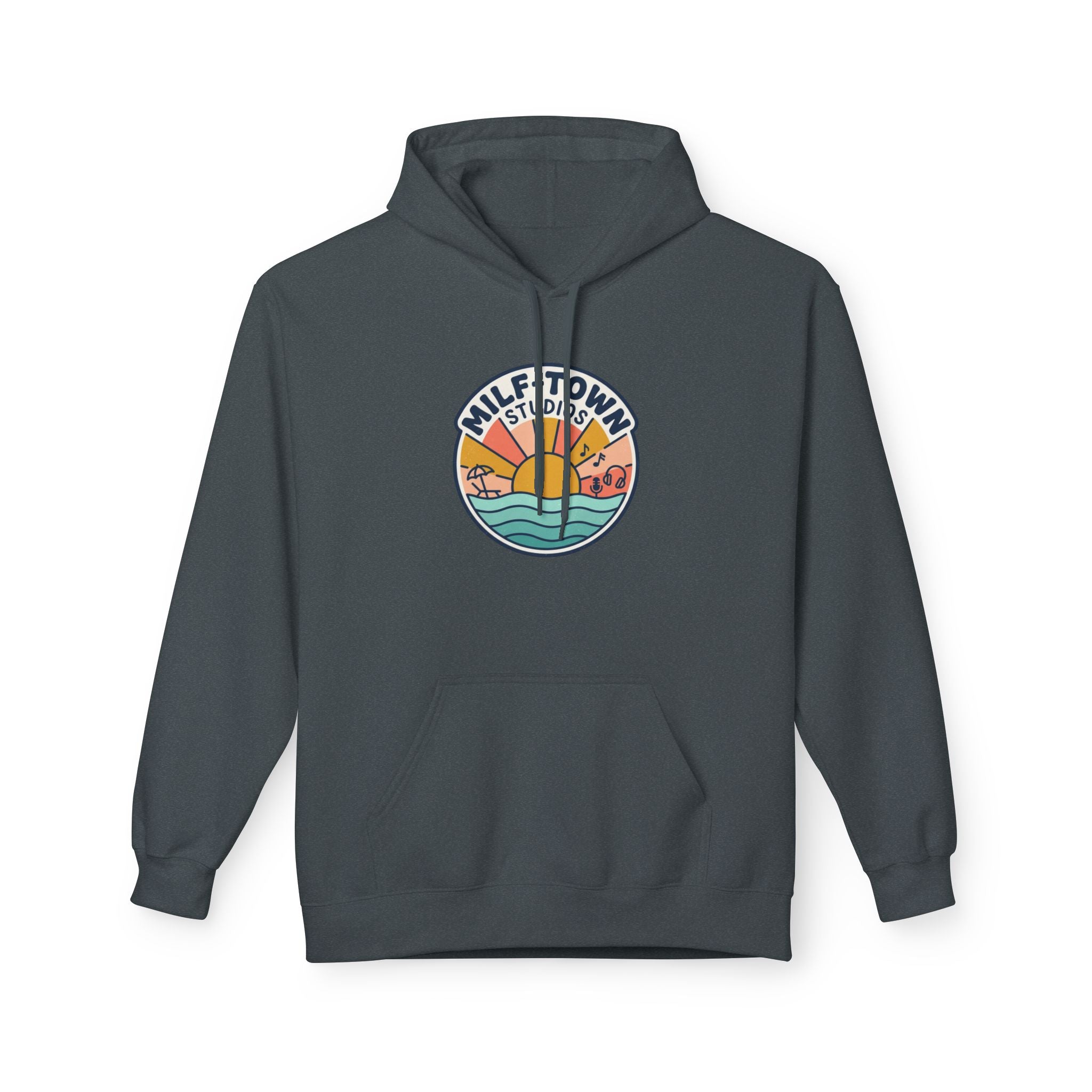 MILF-TOWN STUDIOS Coastal Sunset Hoodie – Retro Creator Lifestyle Pullover