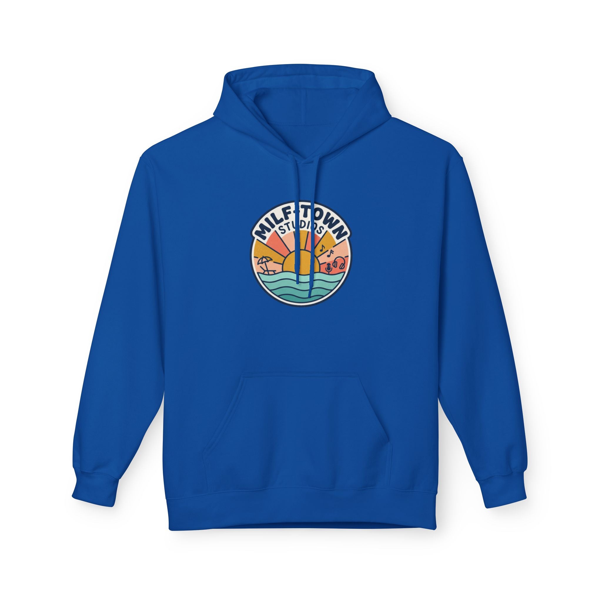 MILF-TOWN STUDIOS Coastal Sunset Hoodie – Retro Creator Lifestyle Pullover