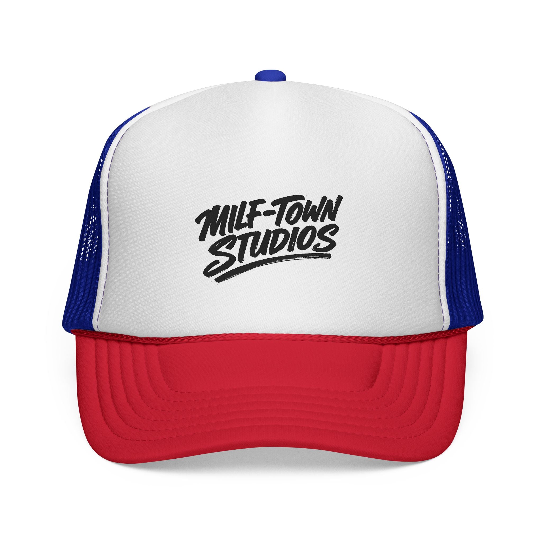 MILF-TOWN STUDIOS Retro Trucker Hat – Creator Streetwear Podcast Snapback Cap