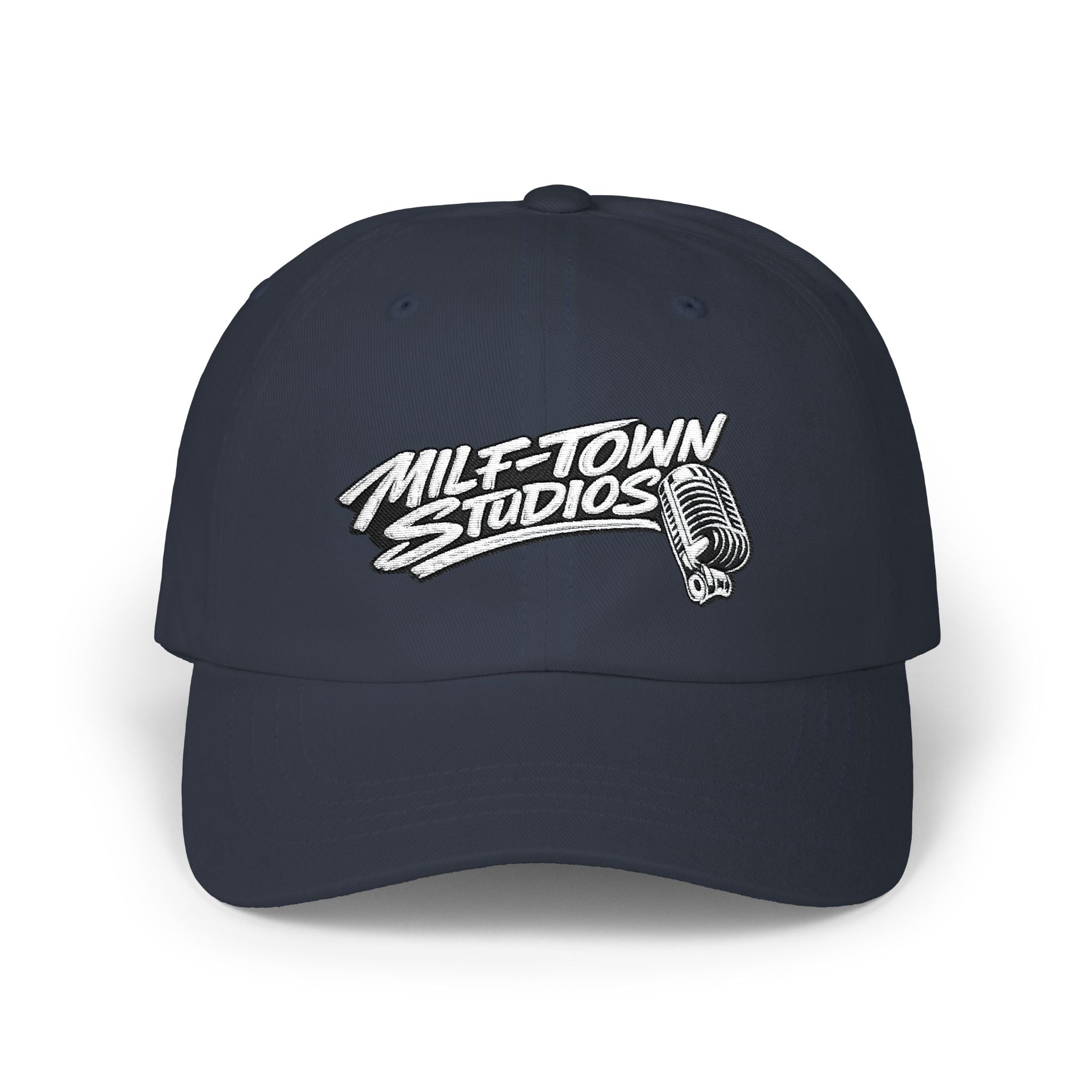 MILF-TOWN STUDIOS Vintage Mic Hat – Creator Podcast Streetwear Cap