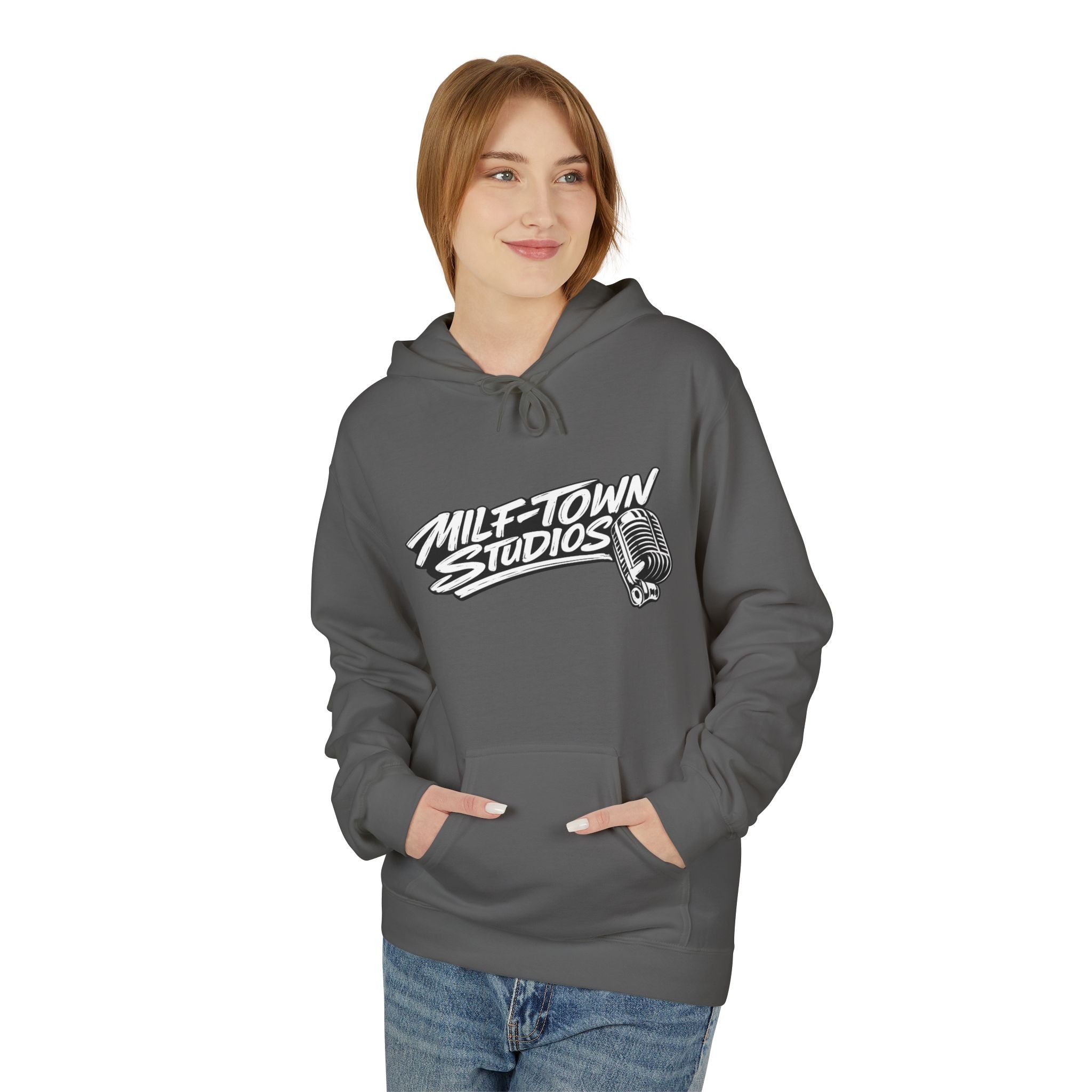 MILF-TOWN STUDIOS Vintage Mic Hoodie – Creator Streetwear Pullover