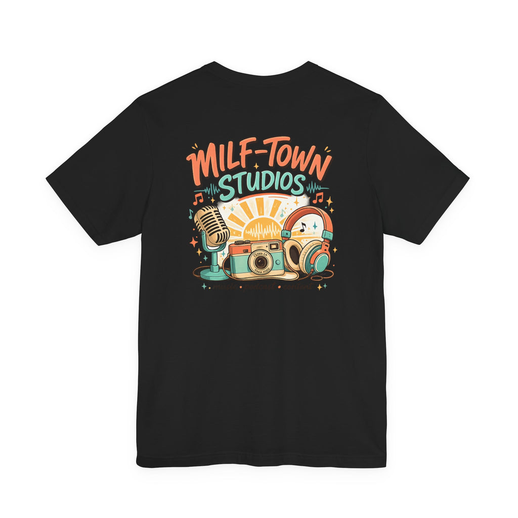 MILF-TOWN STUDIOS Retro Creator Tee – Podcast, Music & Content Creator Graphic Shirt
