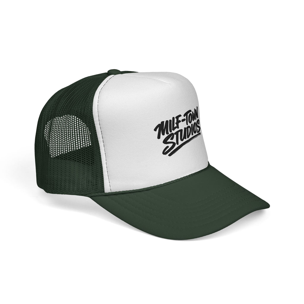 MILF-TOWN STUDIOS Retro Trucker Hat – Creator Streetwear Podcast Snapback Cap
