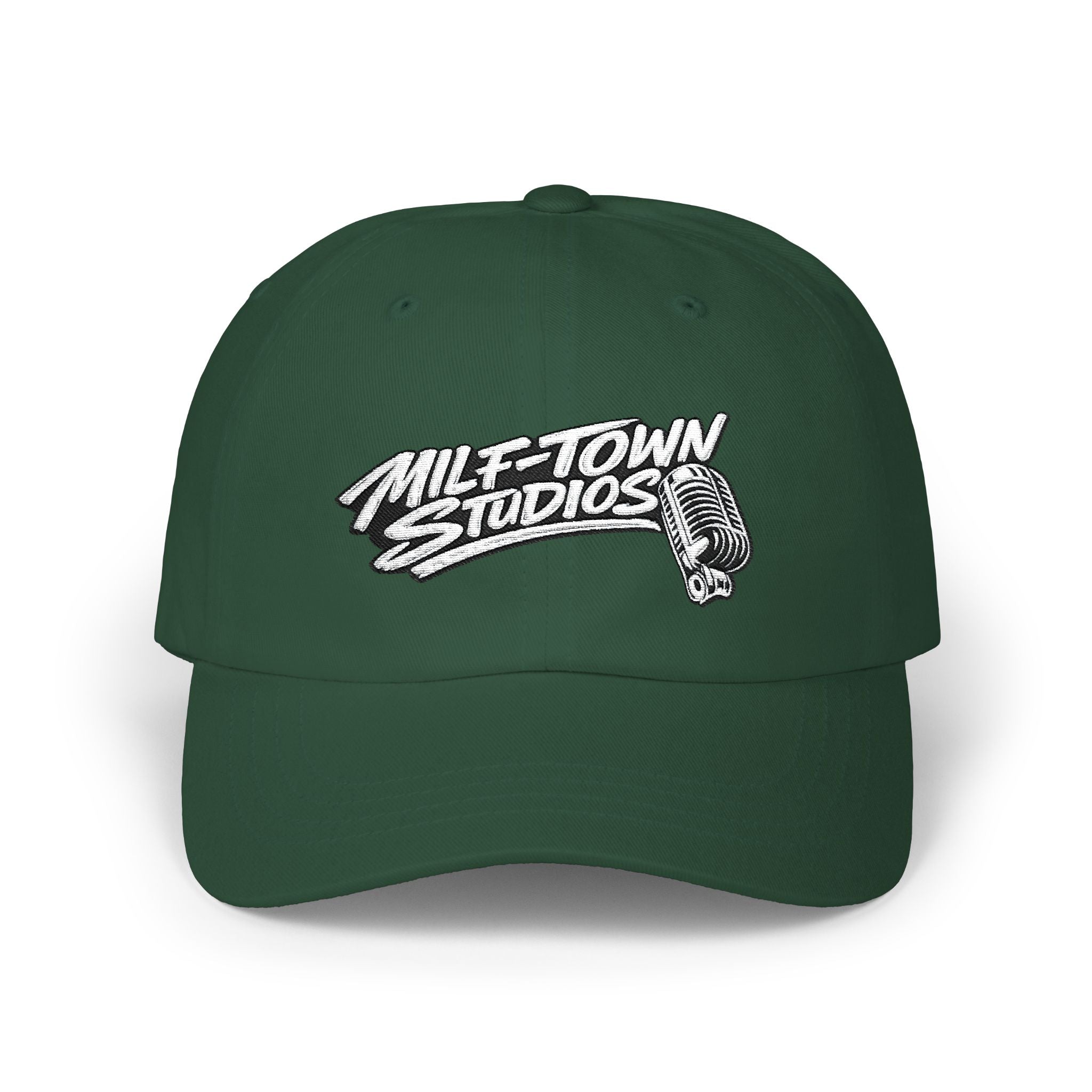 MILF-TOWN STUDIOS Vintage Mic Hat – Creator Podcast Streetwear Cap