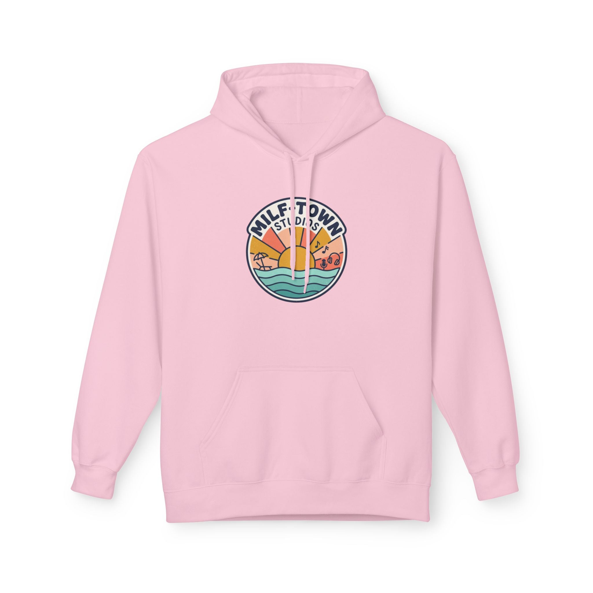 MILF-TOWN STUDIOS Coastal Sunset Hoodie – Retro Creator Lifestyle Pullover