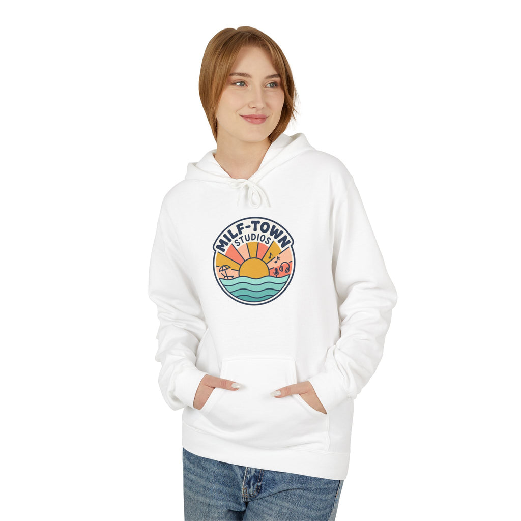 MILF-TOWN STUDIOS Coastal Sunset Hoodie – Retro Creator Lifestyle Pullover