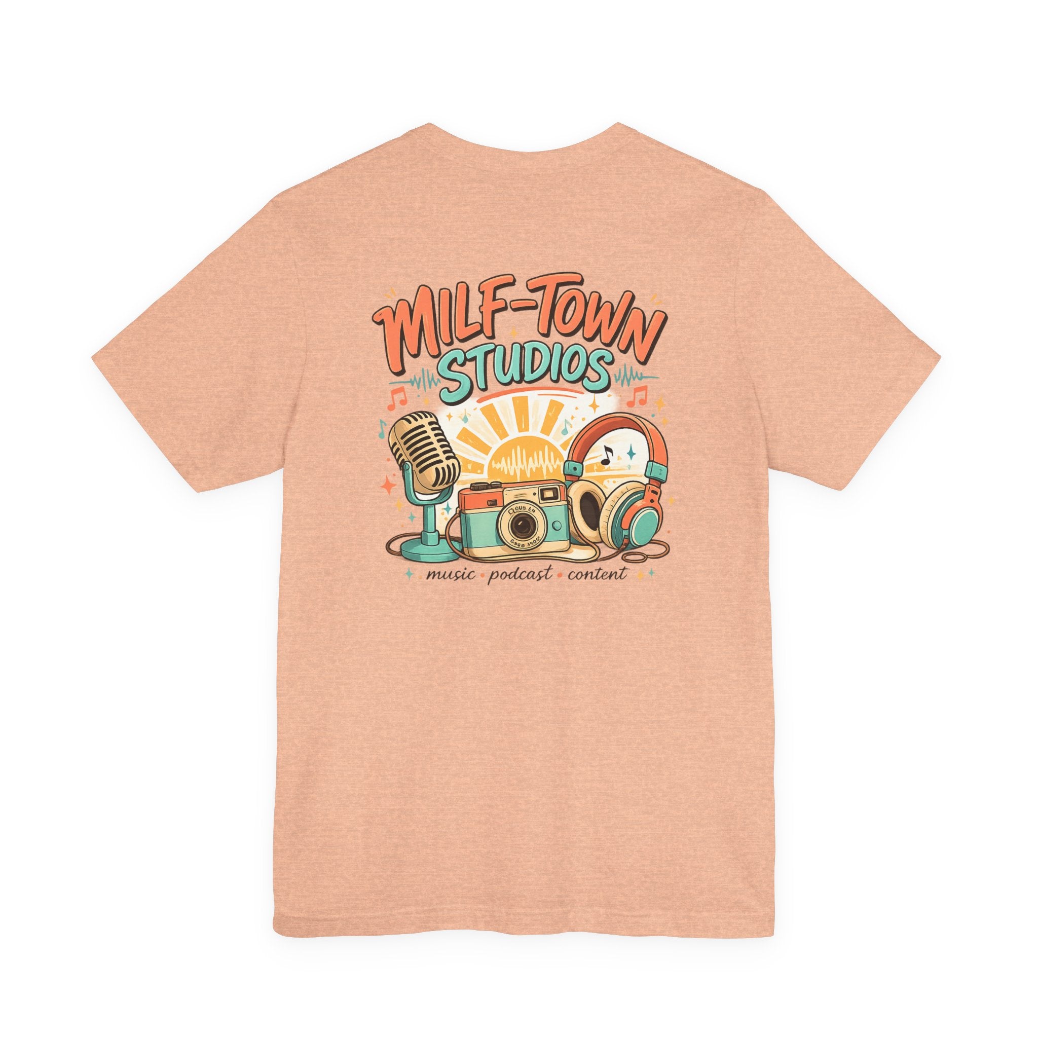 MILF-TOWN STUDIOS Retro Creator Tee – Podcast, Music & Content Creator Graphic Shirt