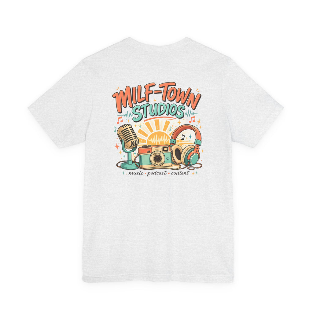 MILF-TOWN STUDIOS Retro Creator Tee – Podcast, Music & Content Creator Graphic Shirt