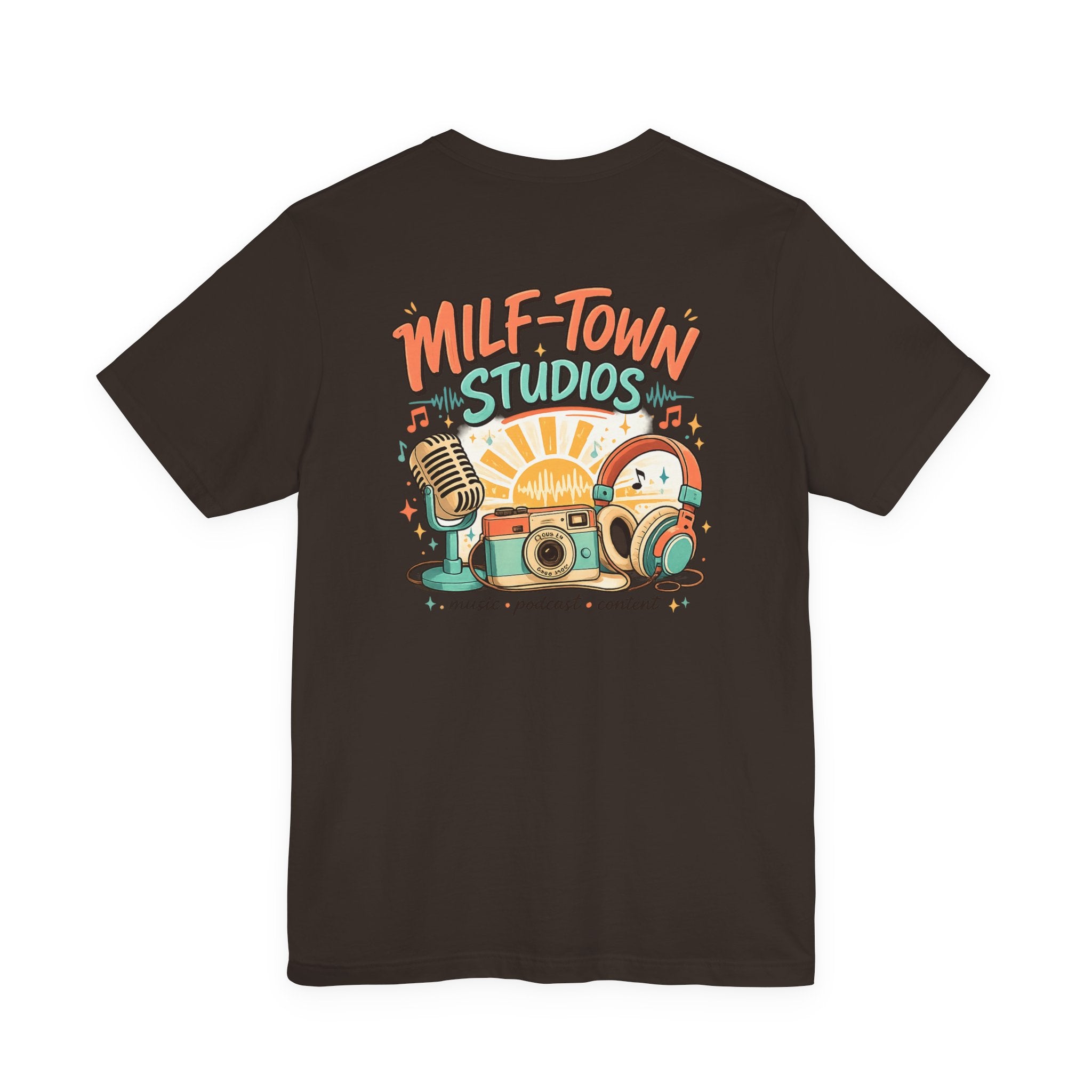 MILF-TOWN STUDIOS Retro Creator Tee – Podcast, Music & Content Creator Graphic Shirt
