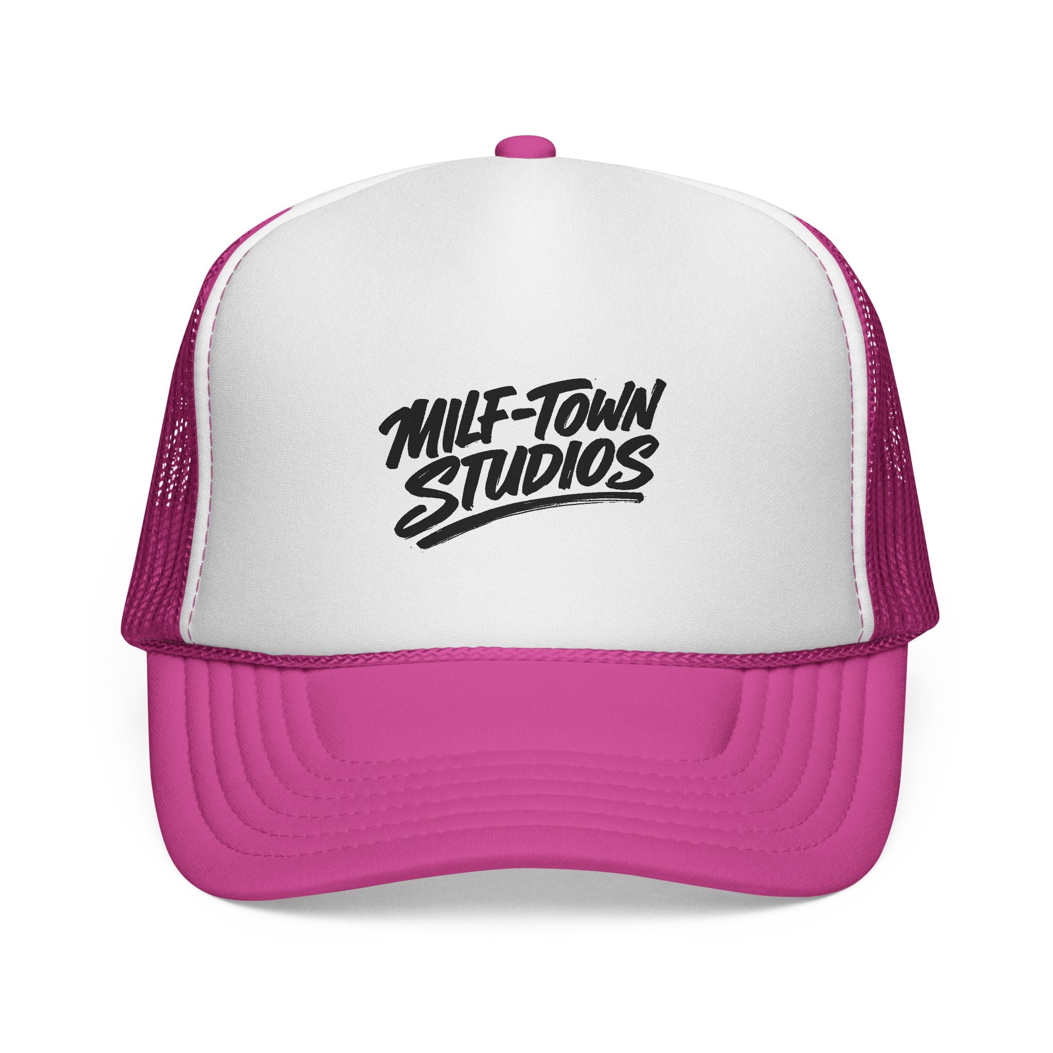 MILF-TOWN STUDIOS Retro Trucker Hat – Creator Streetwear Podcast Snapback Cap