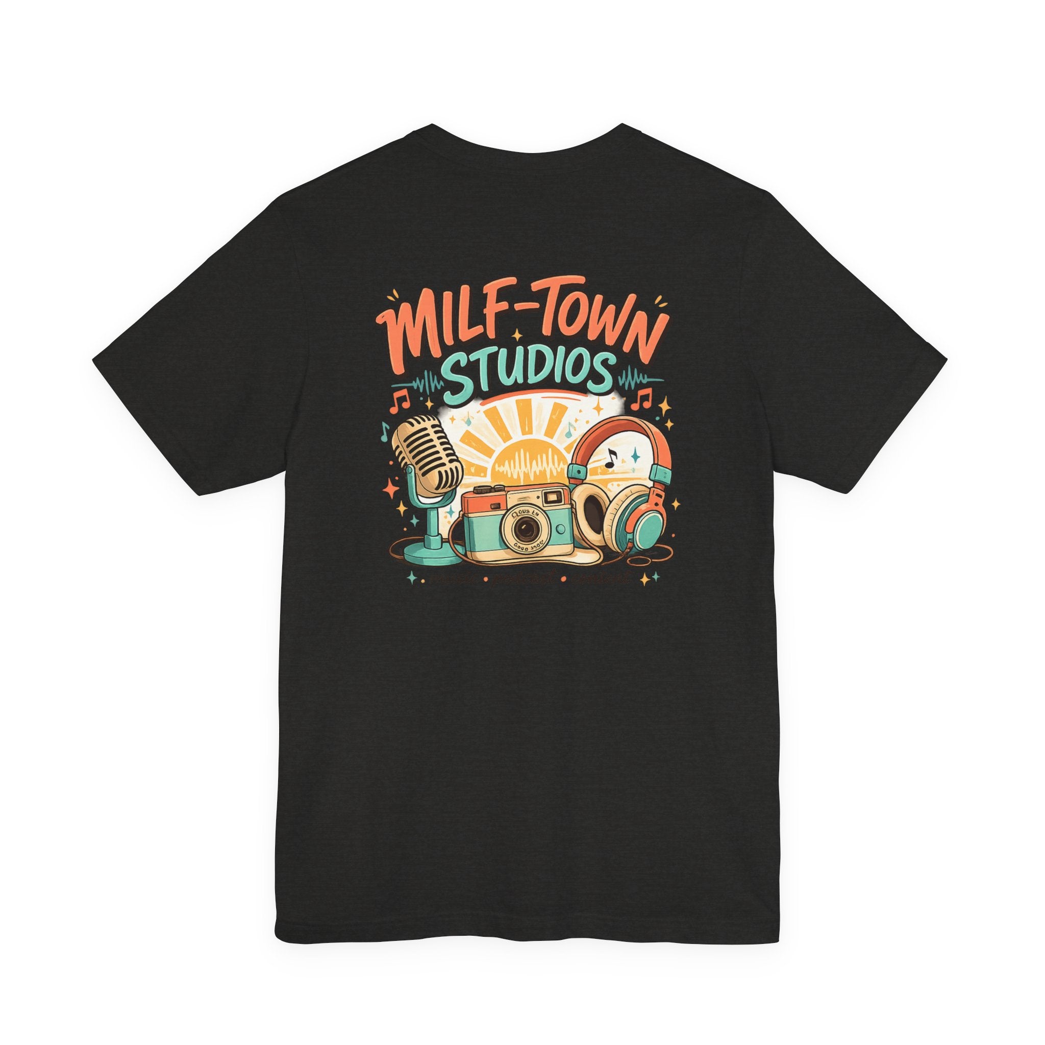 MILF-TOWN STUDIOS Retro Creator Tee – Podcast, Music & Content Creator Graphic Shirt