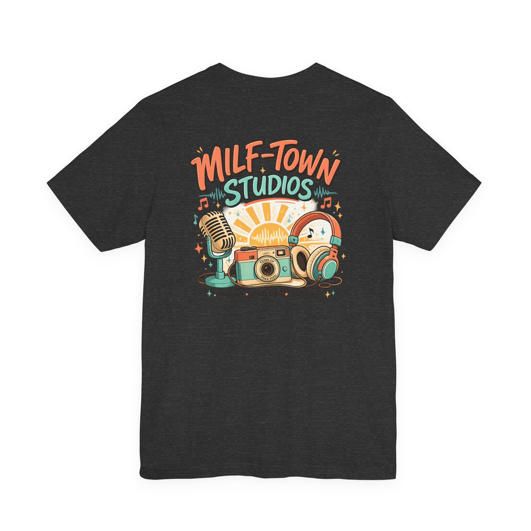 MILF-TOWN STUDIOS Retro Creator Tee – Podcast, Music & Content Creator Graphic Shirt