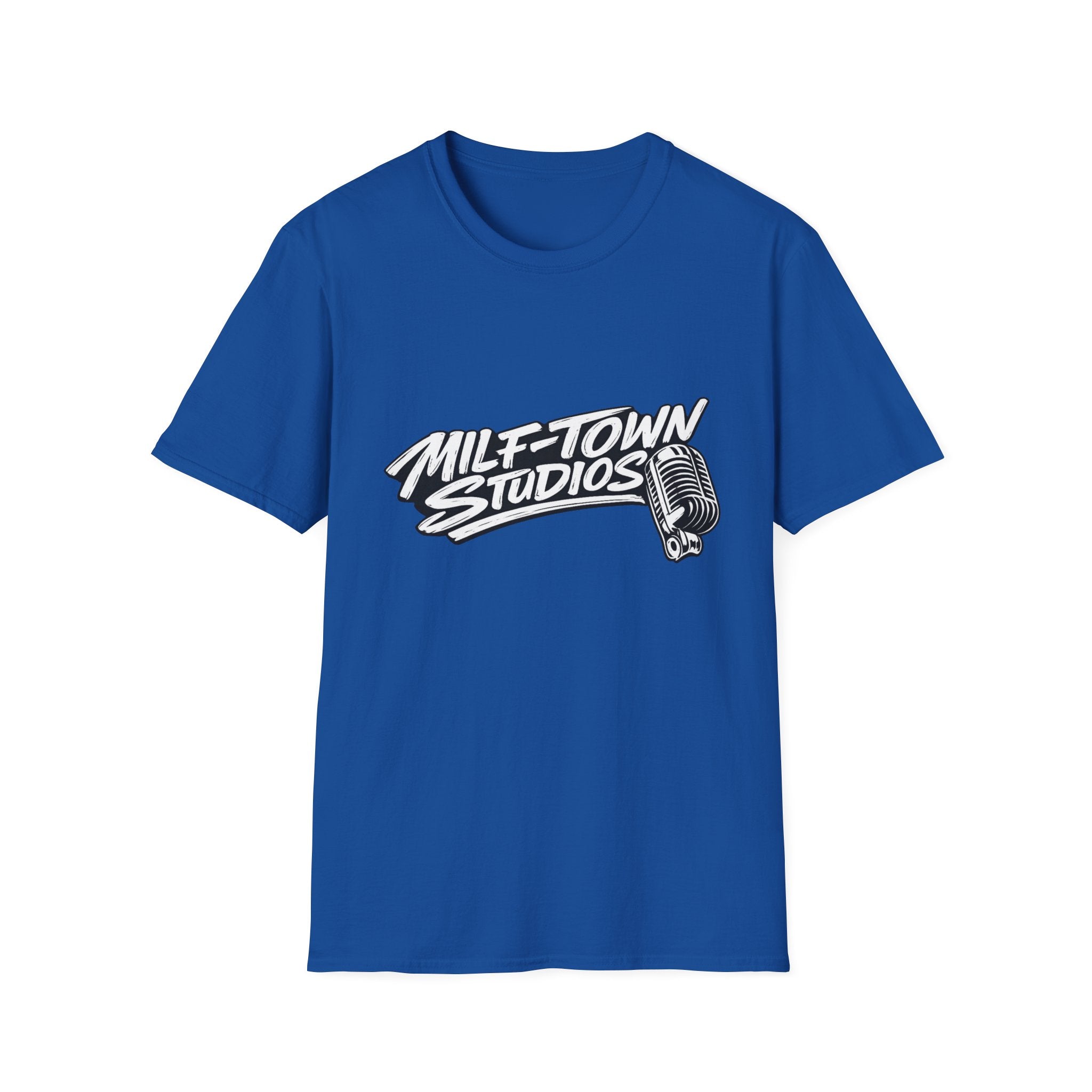 MILF-TOWN STUDIOS Vintage Mic Graphic Tee – Retro Audio, Podcast & Creator Streetwear Shirt