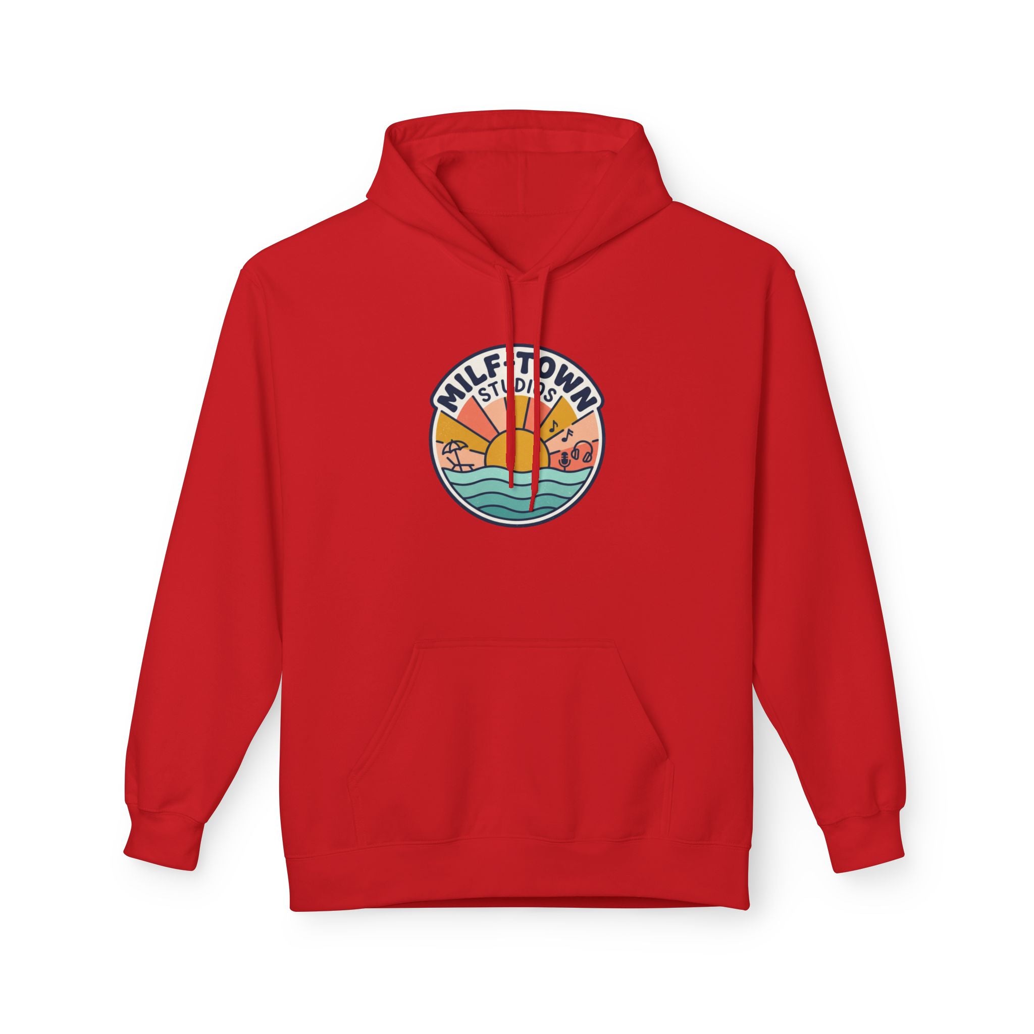 MILF-TOWN STUDIOS Coastal Sunset Hoodie – Retro Creator Lifestyle Pullover