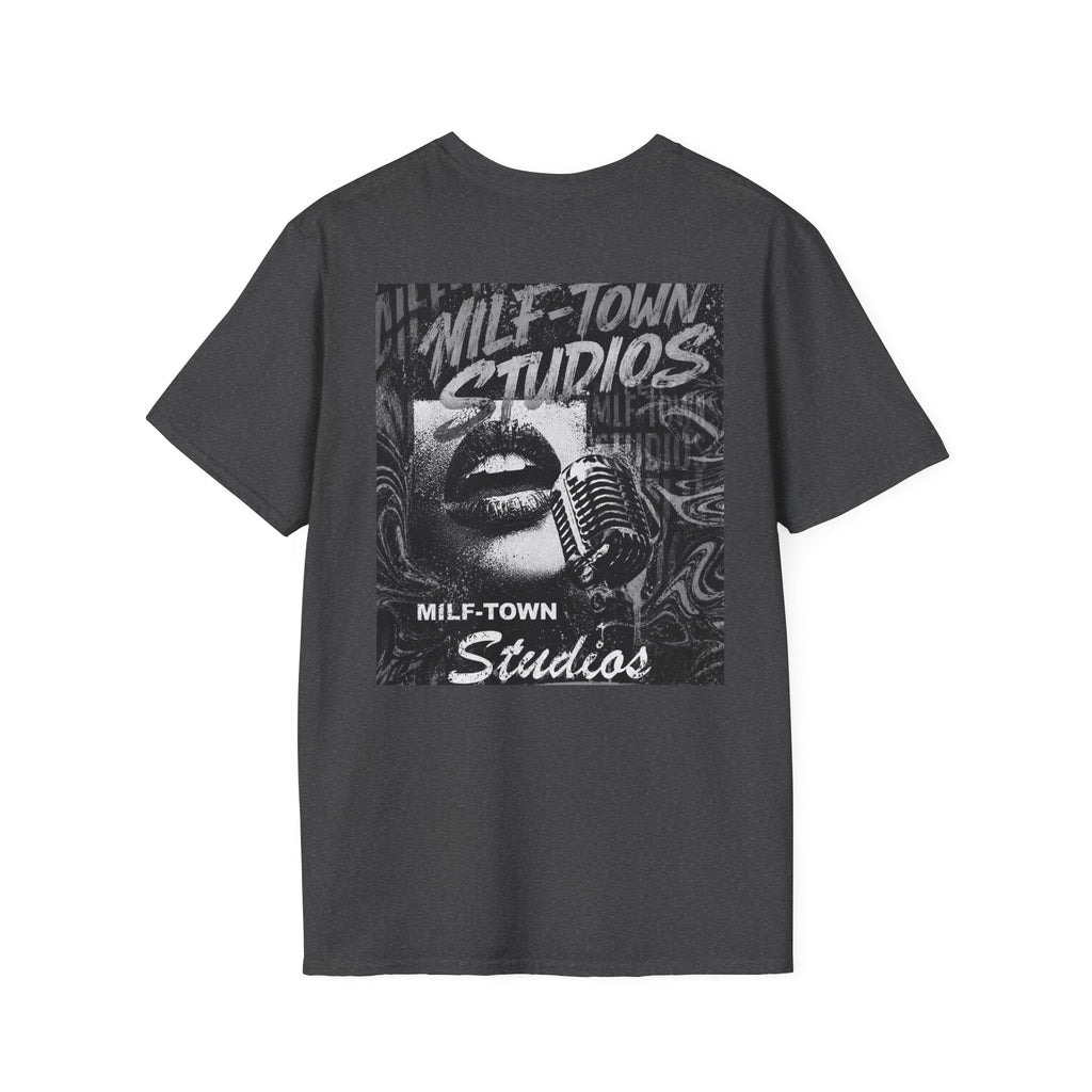 MILF-TOWN STUDIOS Vintage Mic Graphic Tee – Retro Audio, Podcast & Creator Streetwear Shirt