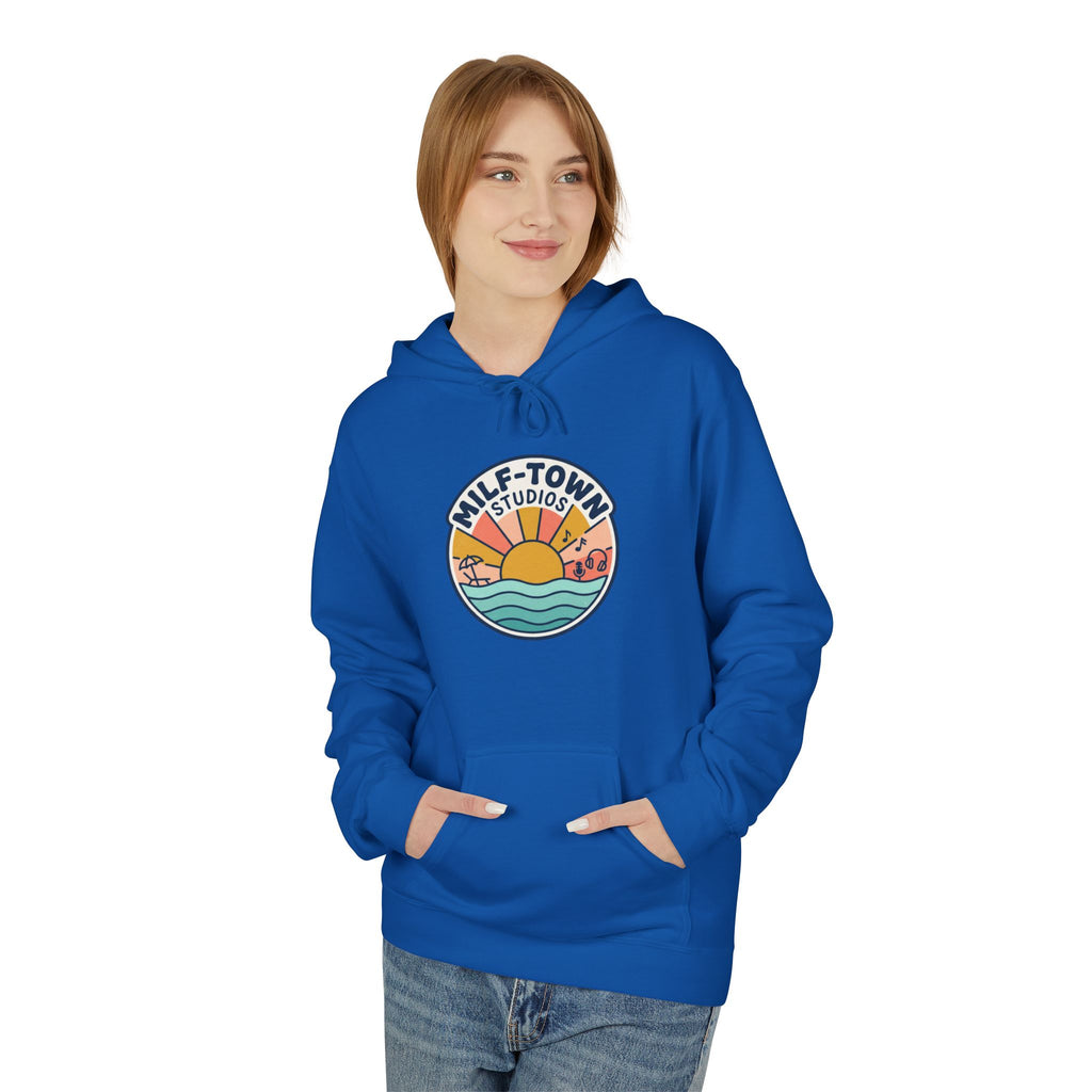 MILF-TOWN STUDIOS Coastal Sunset Hoodie – Retro Creator Lifestyle Pullover